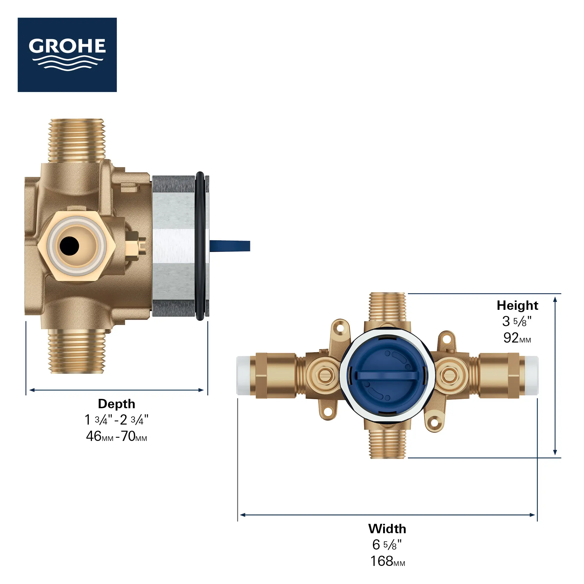Pressure Balance Rough-In Valve 1/2" CPVC Inlets