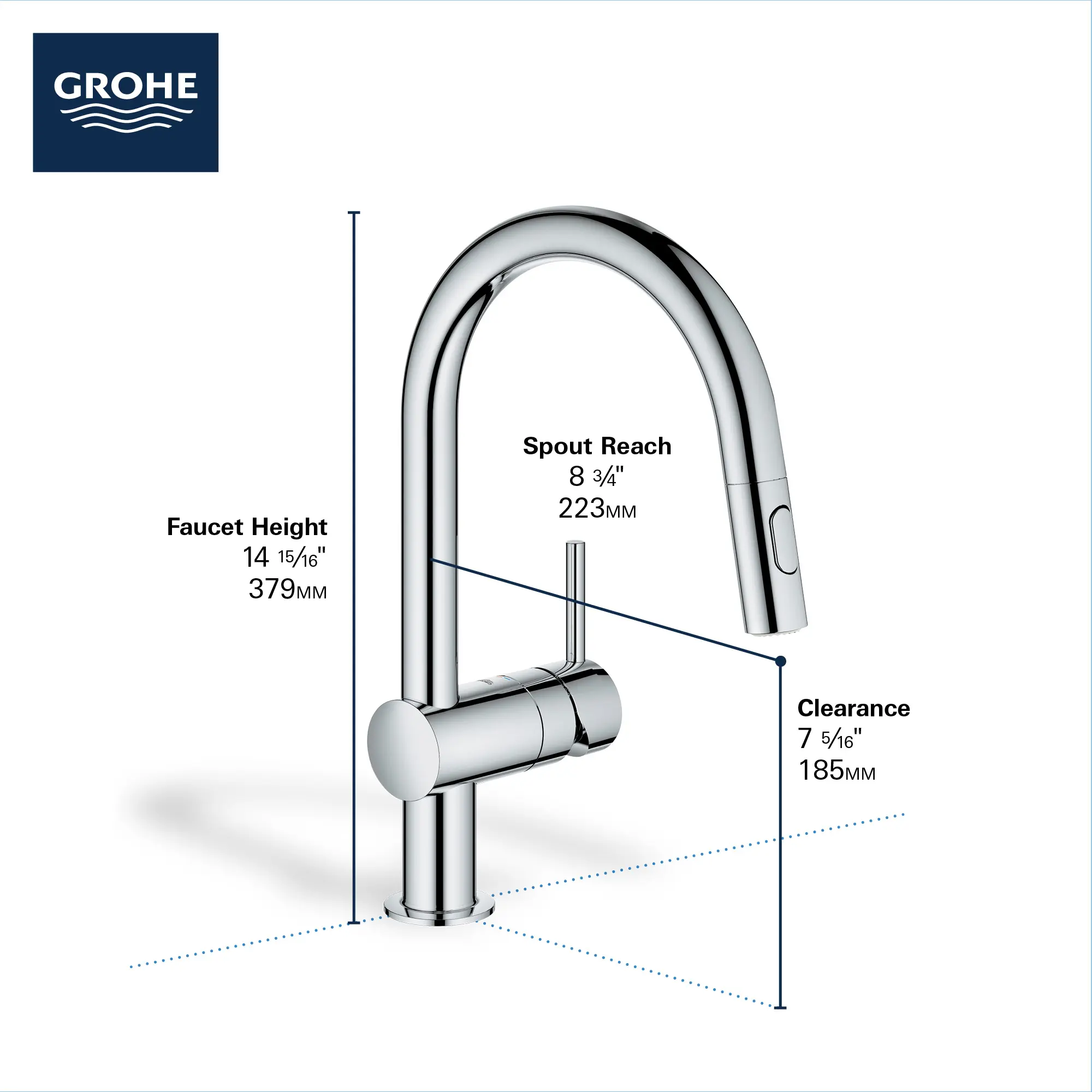 Minta Single-Handle Pull-Down Kitchen Faucet Dual Spray 1.75 GPM (6.6 L/min)