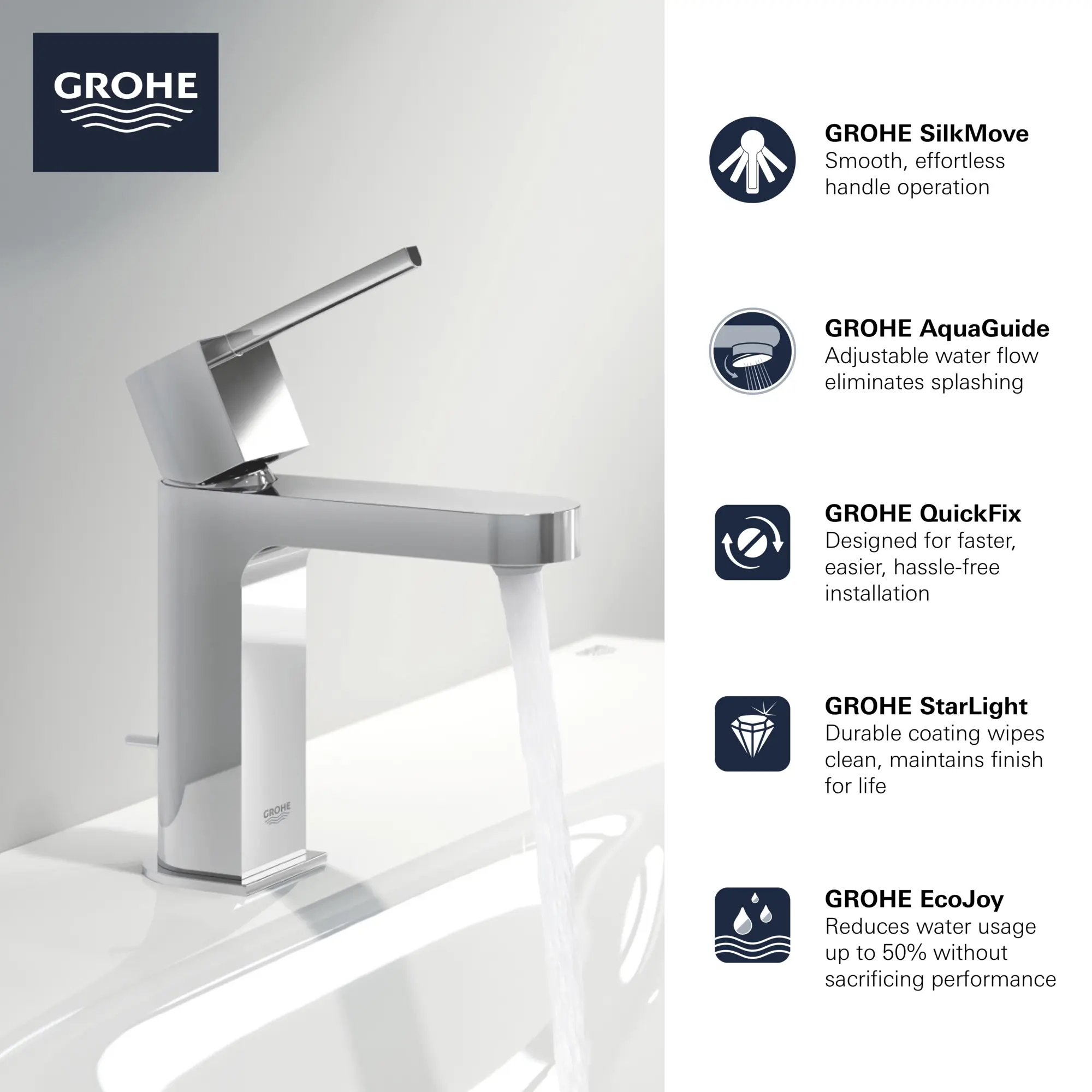 Single Hole Single-Handle S-Size Bathroom Faucet, 1.2 GPM (4.5 L/min)