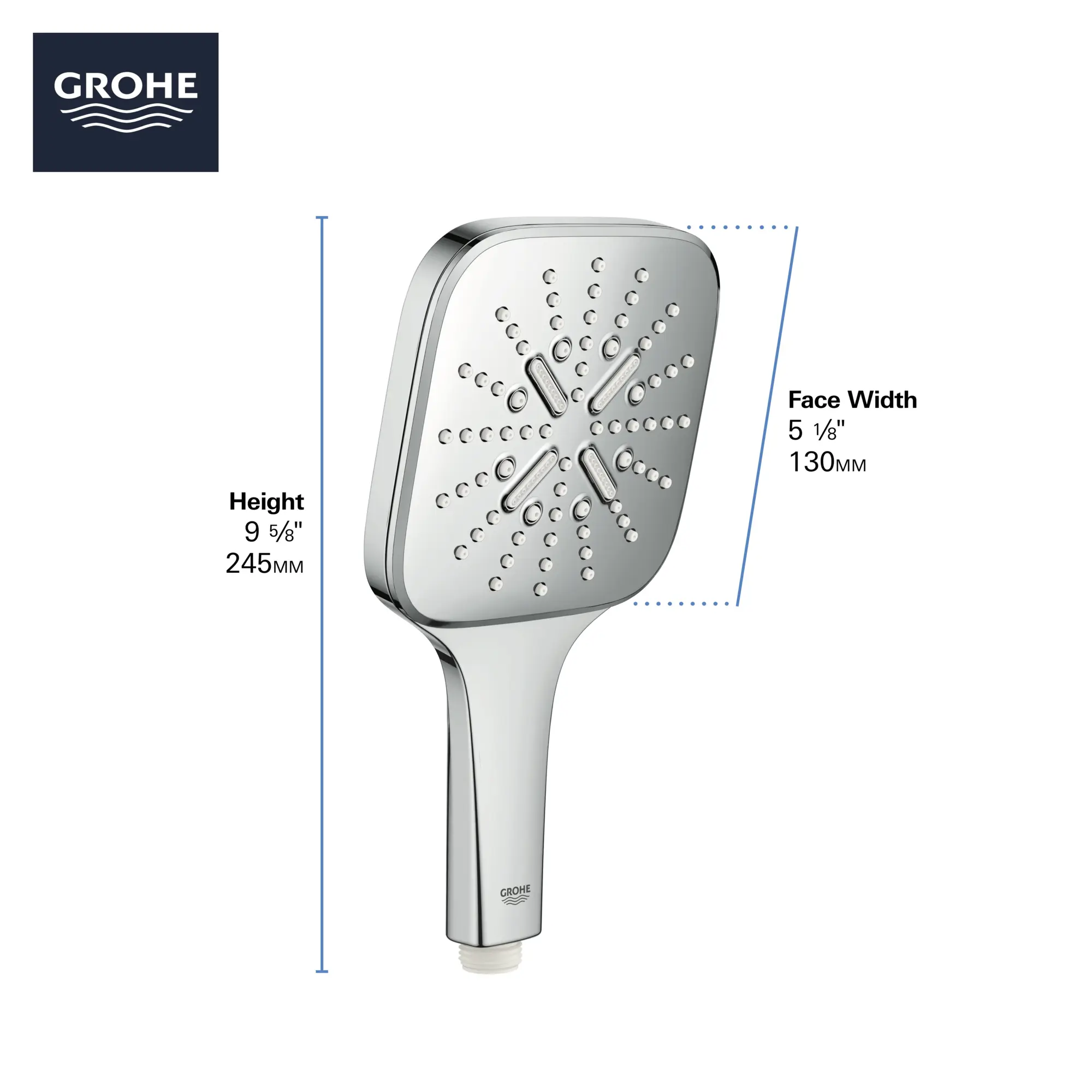 Hand Shower - 3 Sprays, 1.75 GPM (6.6 L/min)