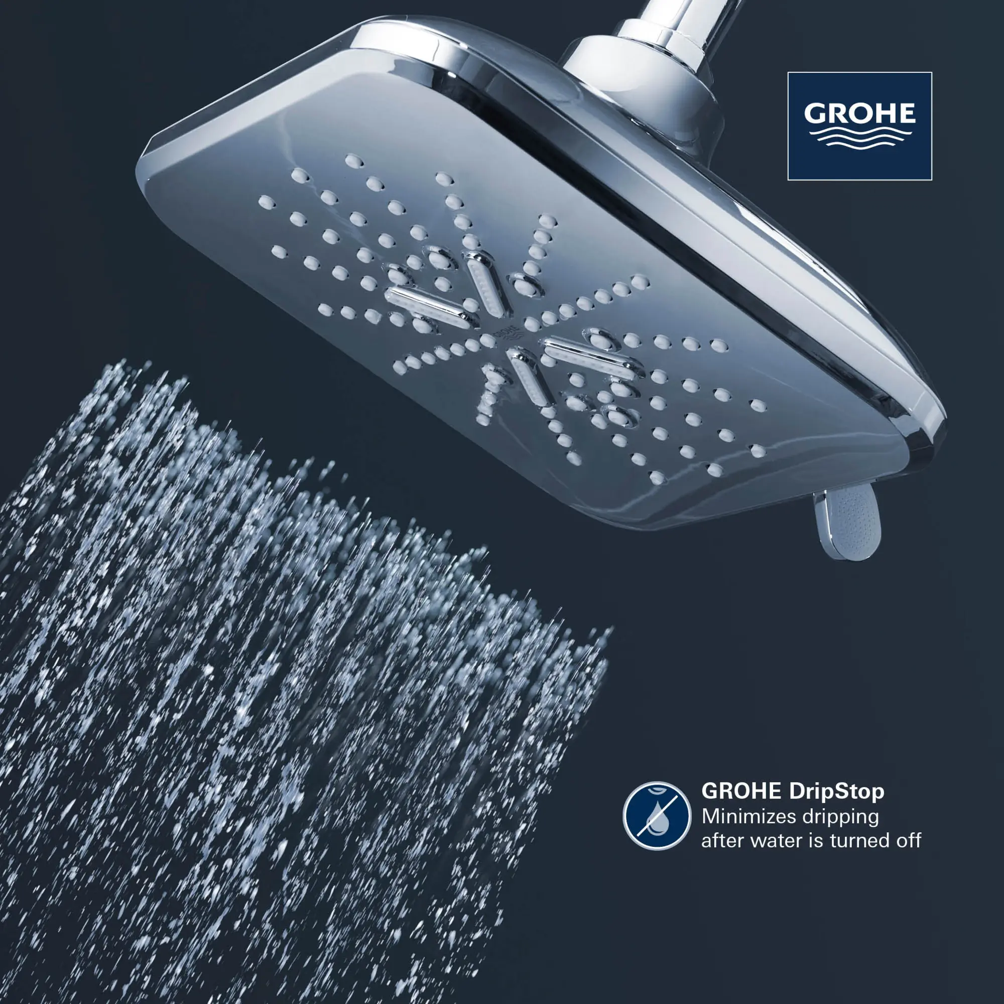 Shower Head, 6-1/2" - 3 Sprays, 1.75 GPM (6.6 L/min)