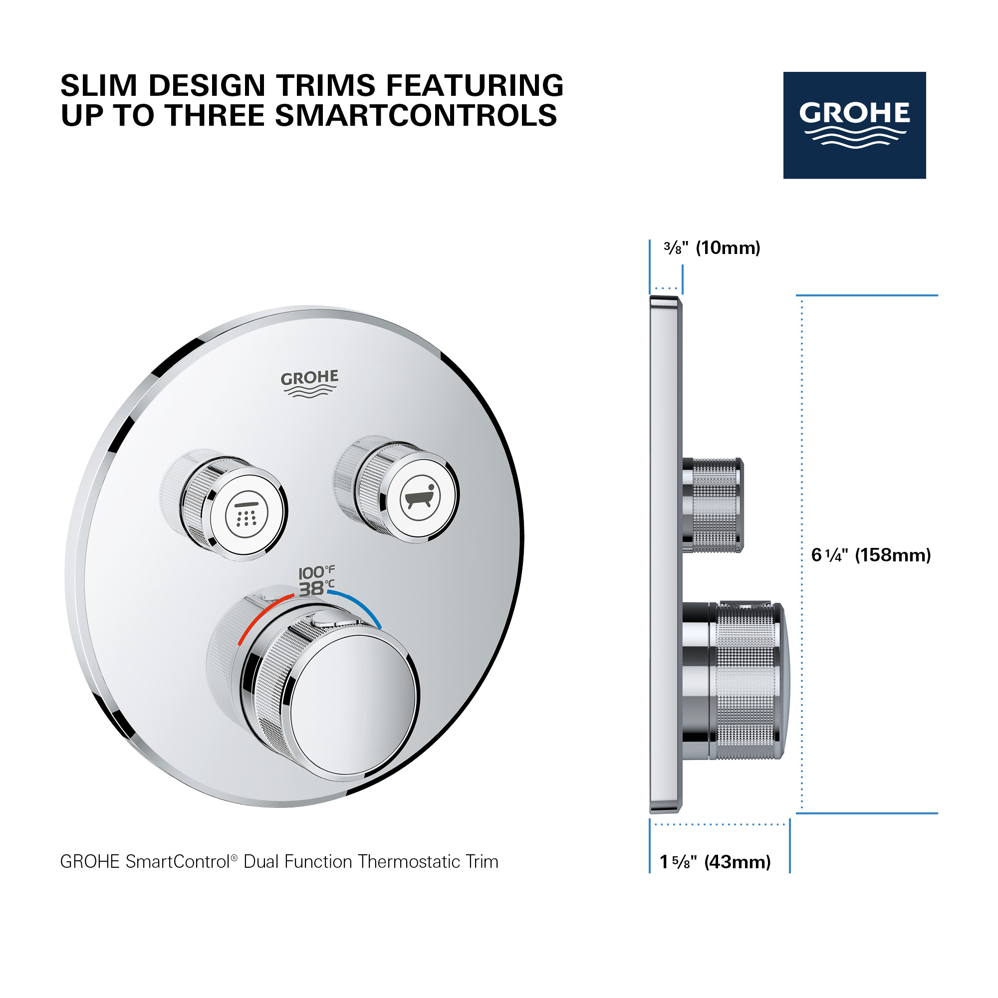 Sistema empotrado Grohe Rápido T termostato universal. En stock