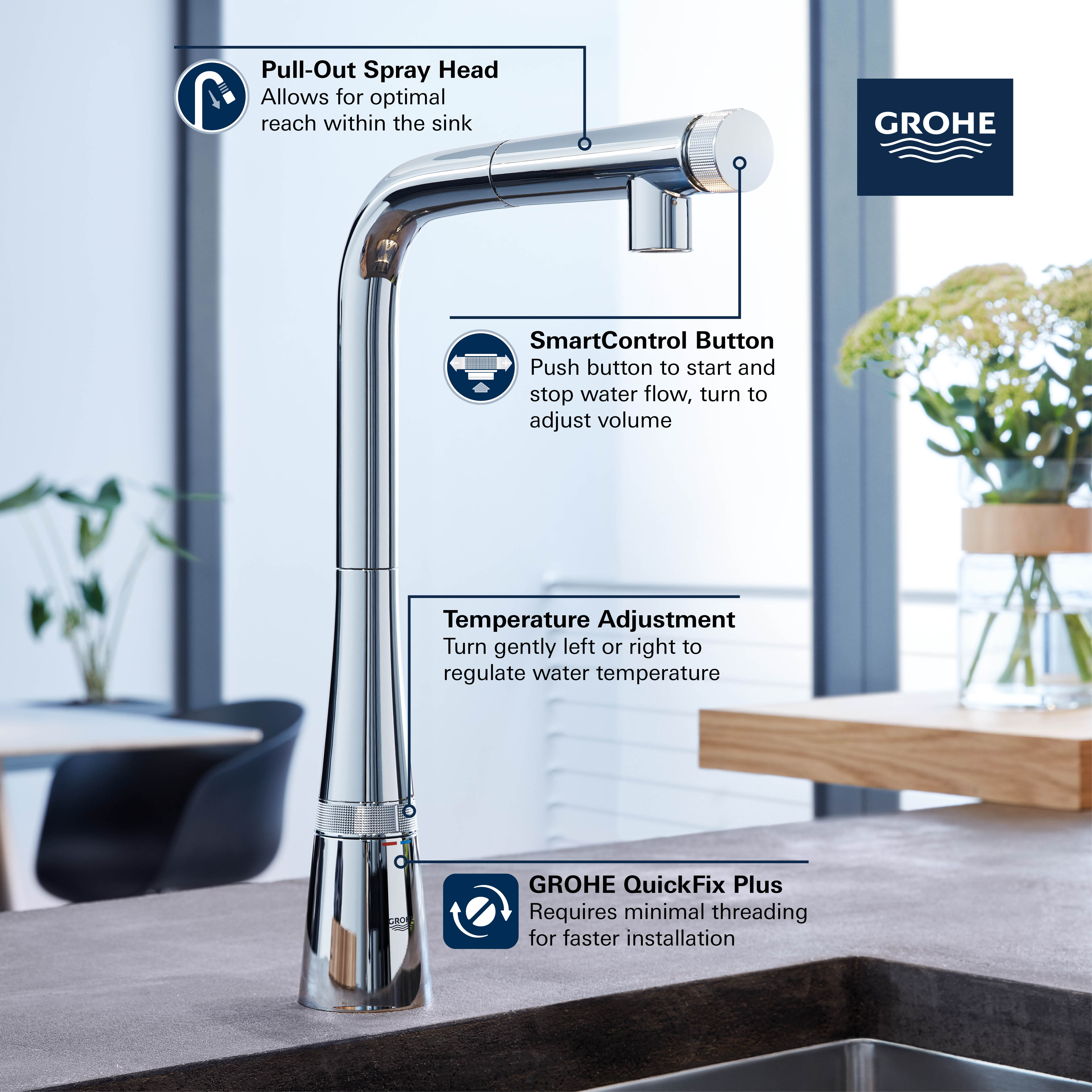 GROHE SmartControl Dual Spray: más libertad en la cocina - Auna Distribución