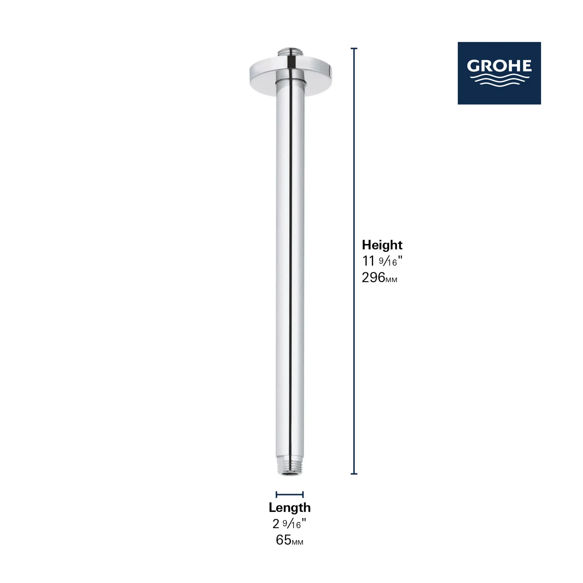 12″ Ceiling Shower Arm