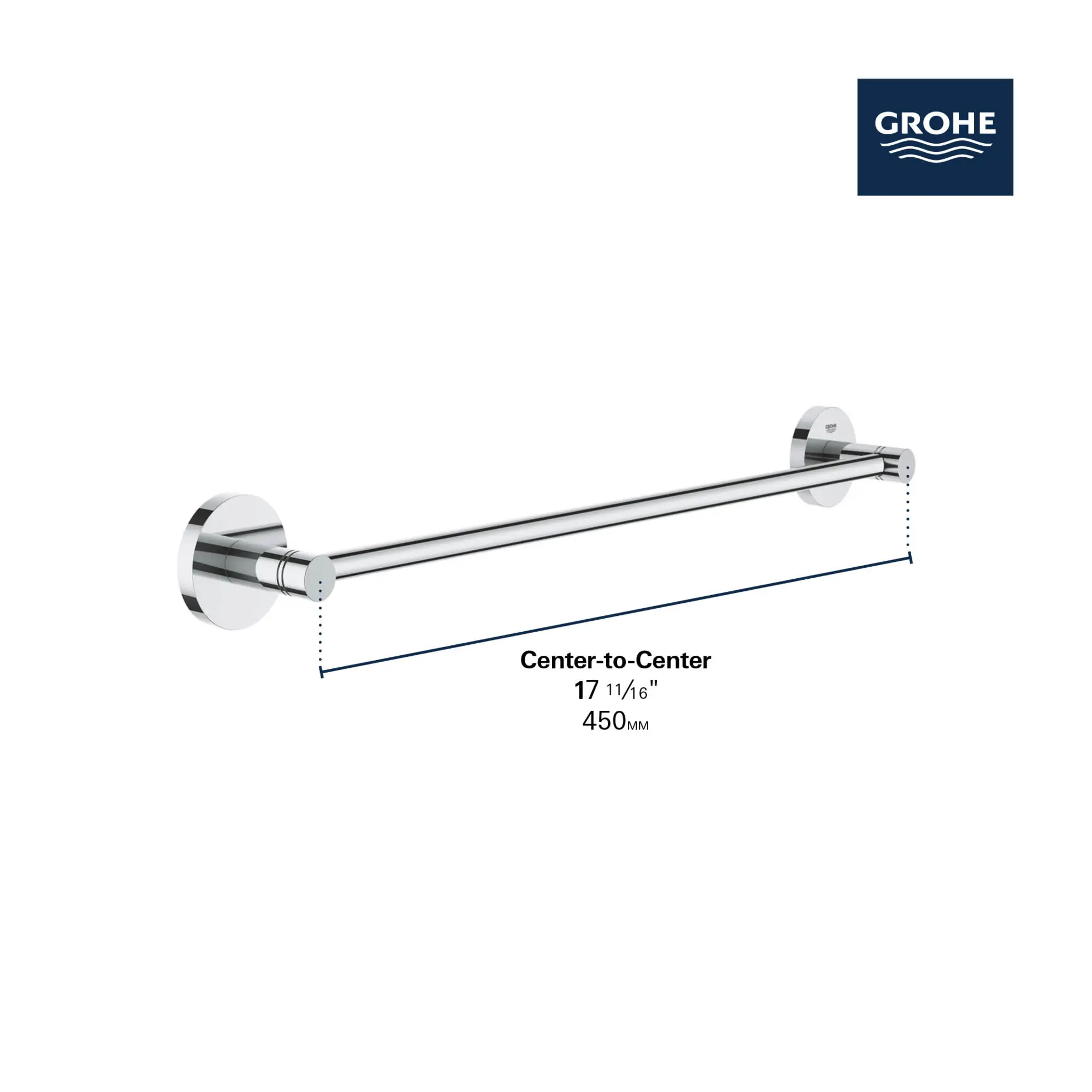 18 inch chrome towel bar sale