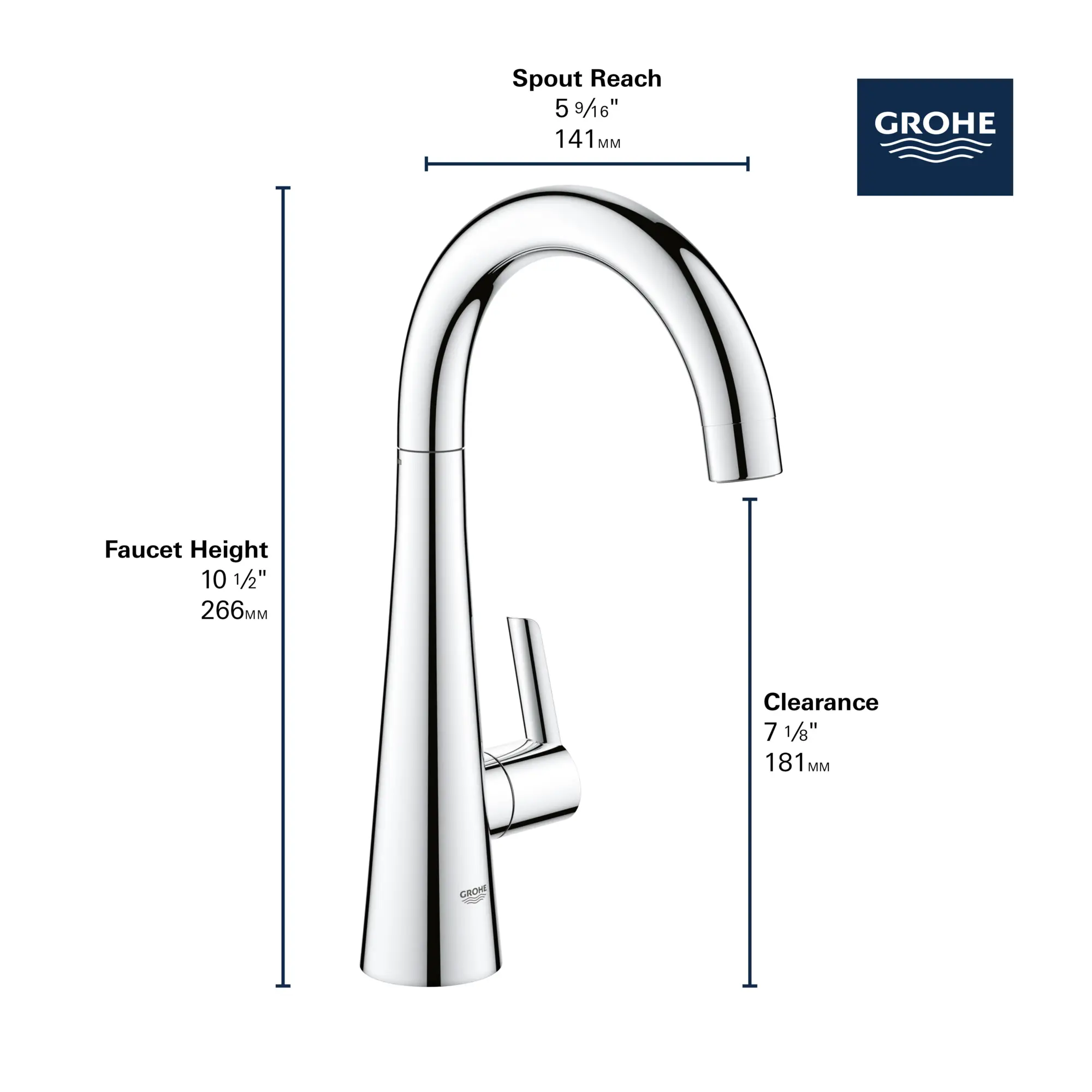 Single-Handle Beverage Faucet (Cold Water Only) with Filtration 6.6 L/min (1.75 gpm)