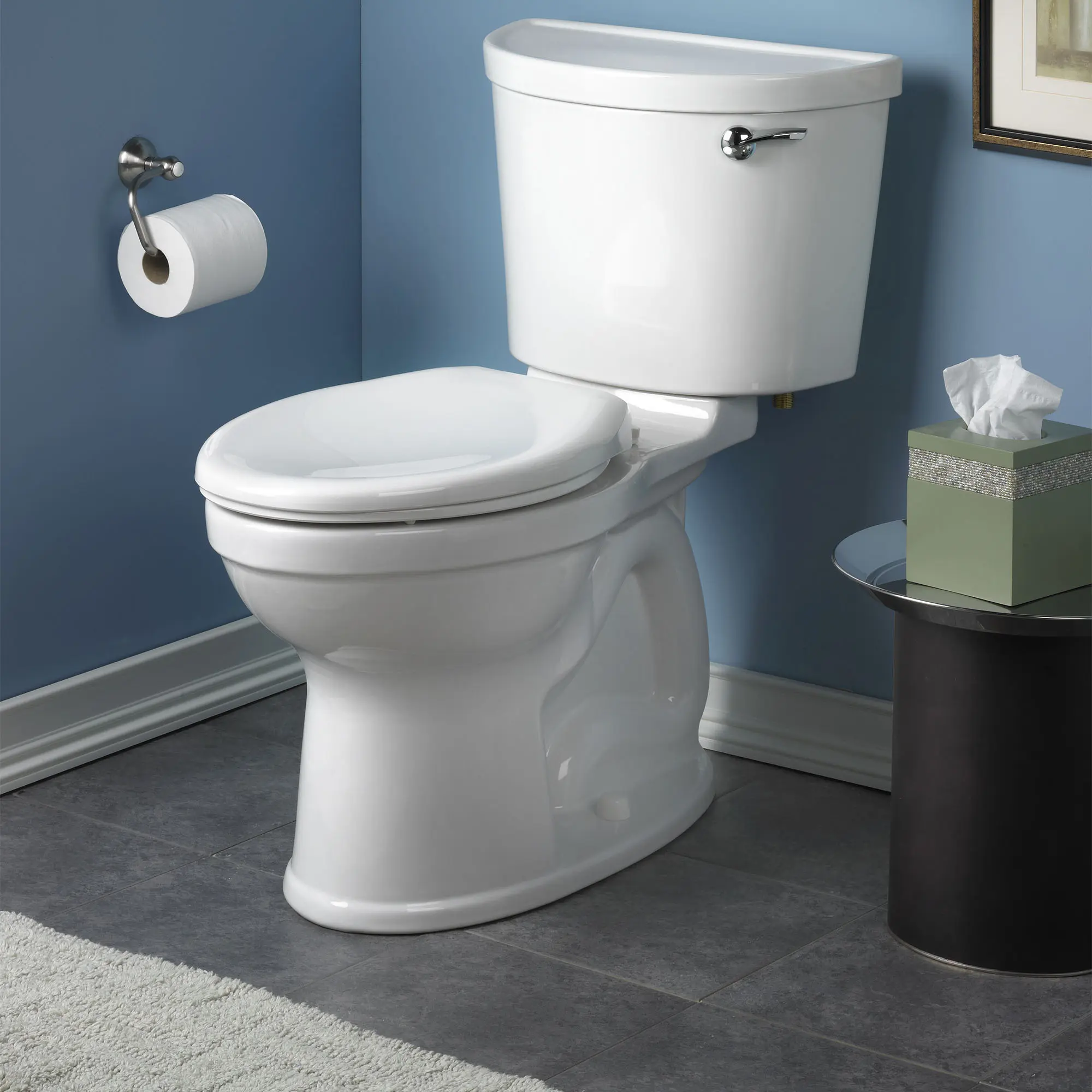 Champion® PRO Two-Piece 1.28 gpf/4.8 Lpf Chair Height Elongated Right-Hand Trip Lever Toilet Less Seat