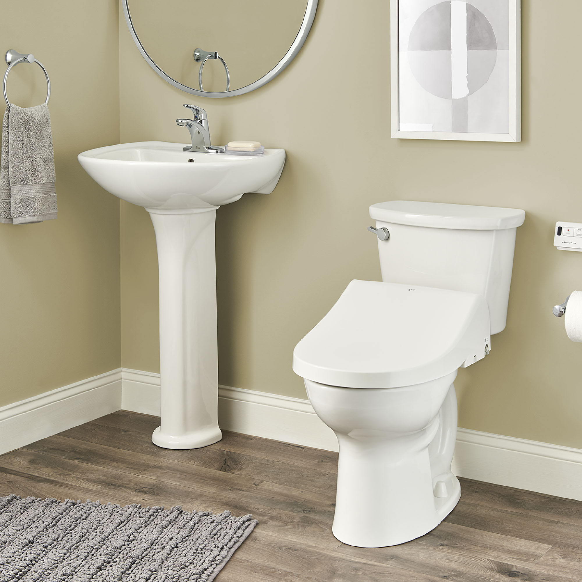 American Standard 215ca.104.020 White Cadet Pro Elongated 1.28 GPF Two Piece Toilet