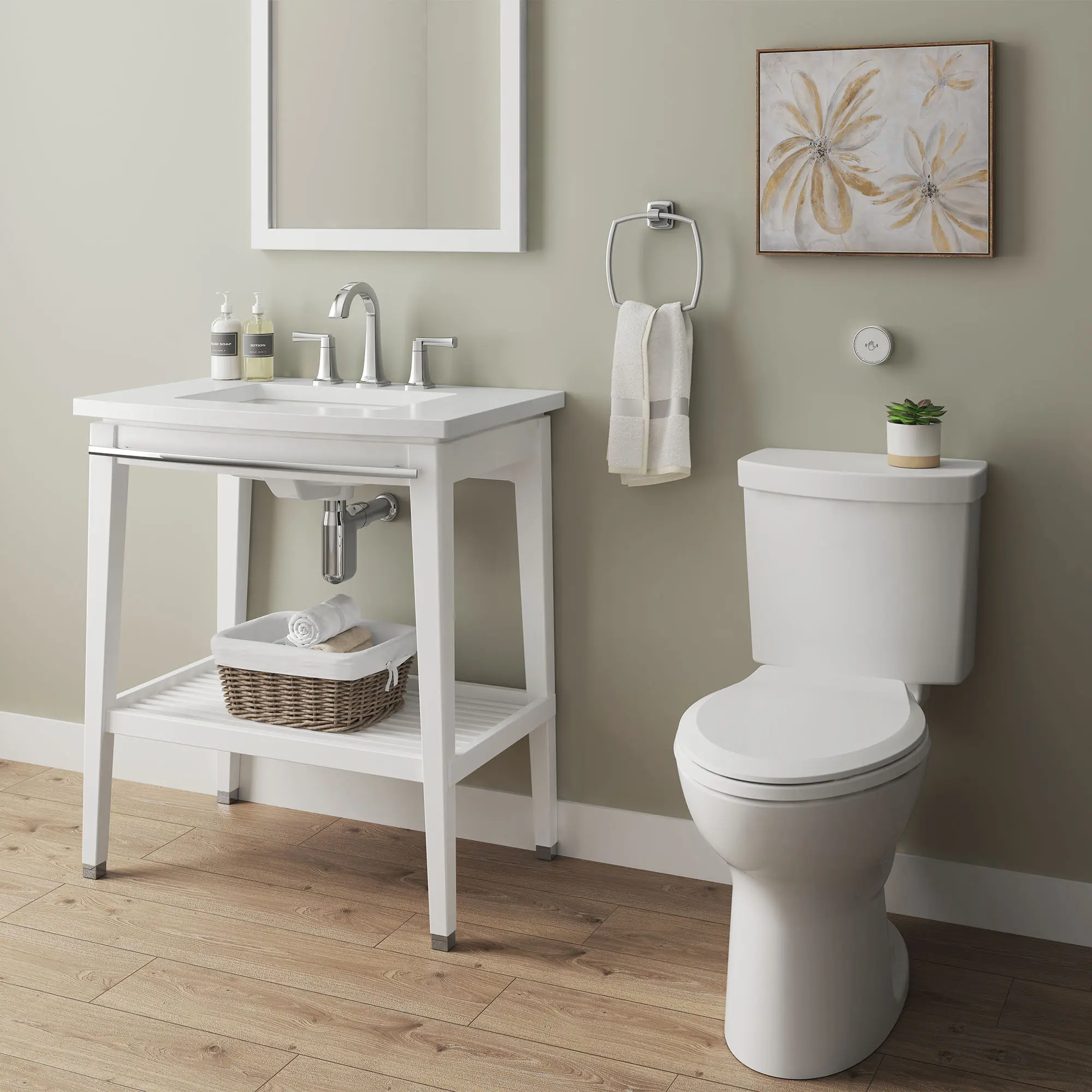 Cadet® Touchless Chair Height Elongated Toilet Less Seat