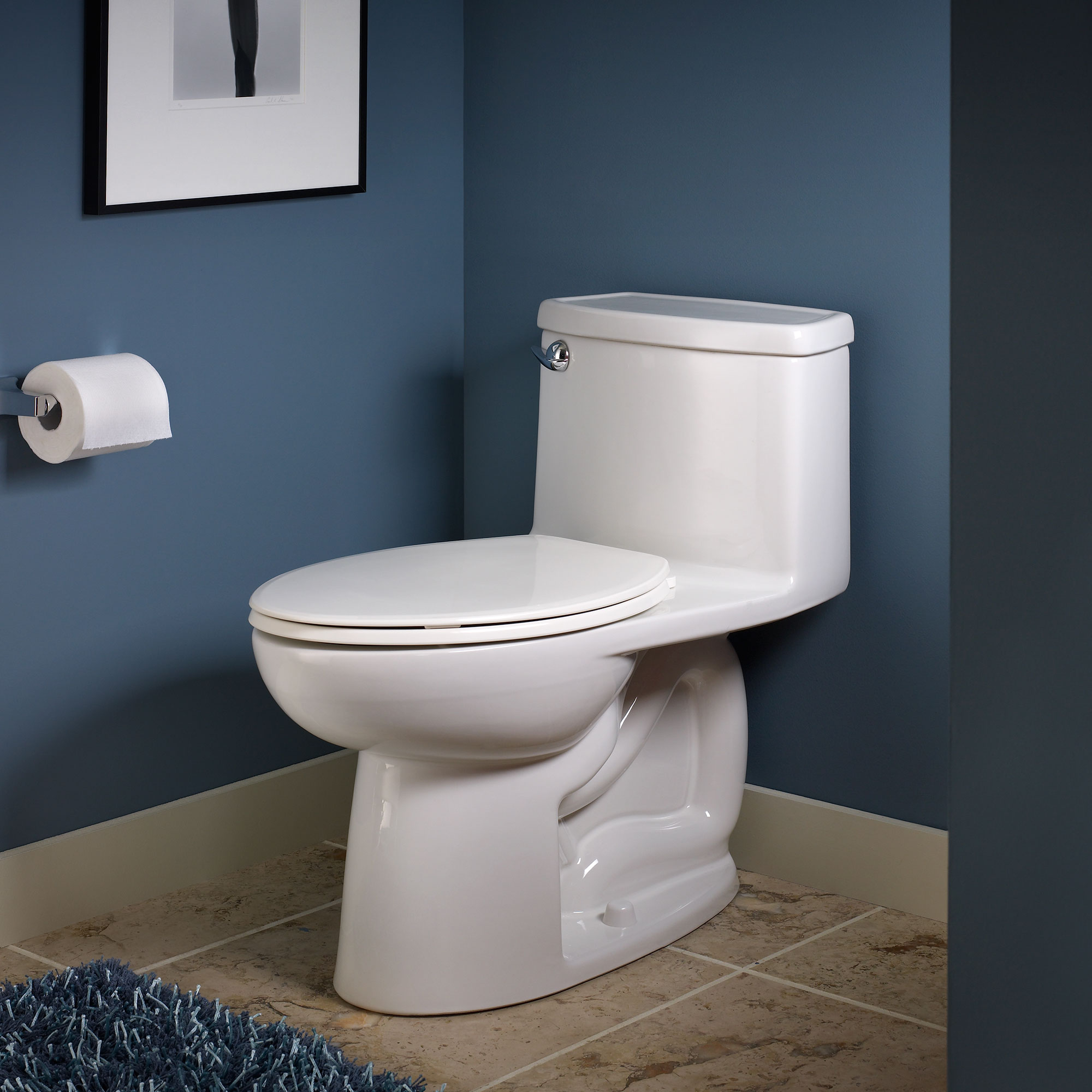 Toilette monopièce Compacte Cadet 3, 1,28 gpc/4,8 lpc, à cuvette allongée à hauteur de chaise avec siège