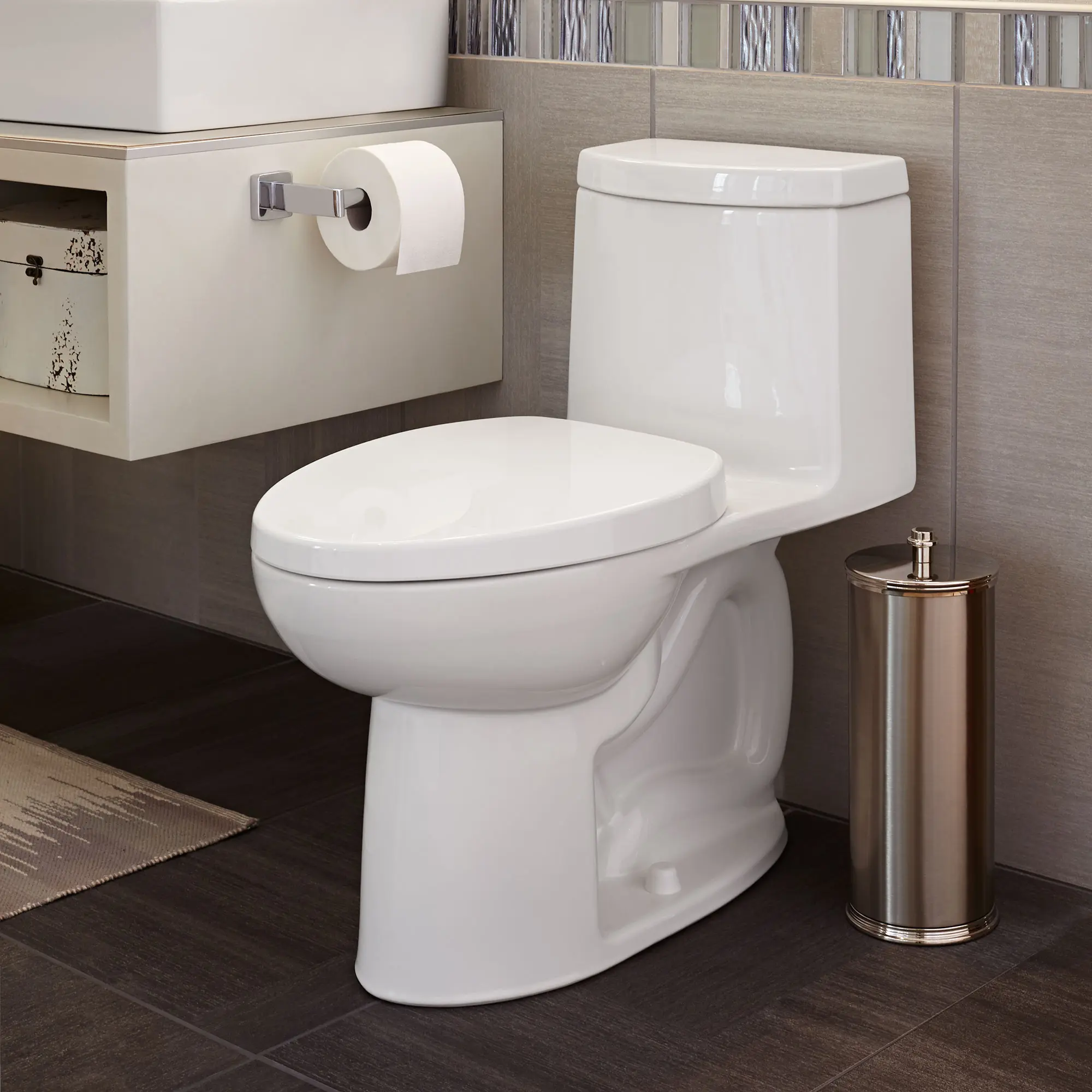 Loft® One-Piece 1.28 gpf/4.8 Lpf Chair Height Elongated Toilet With Seat