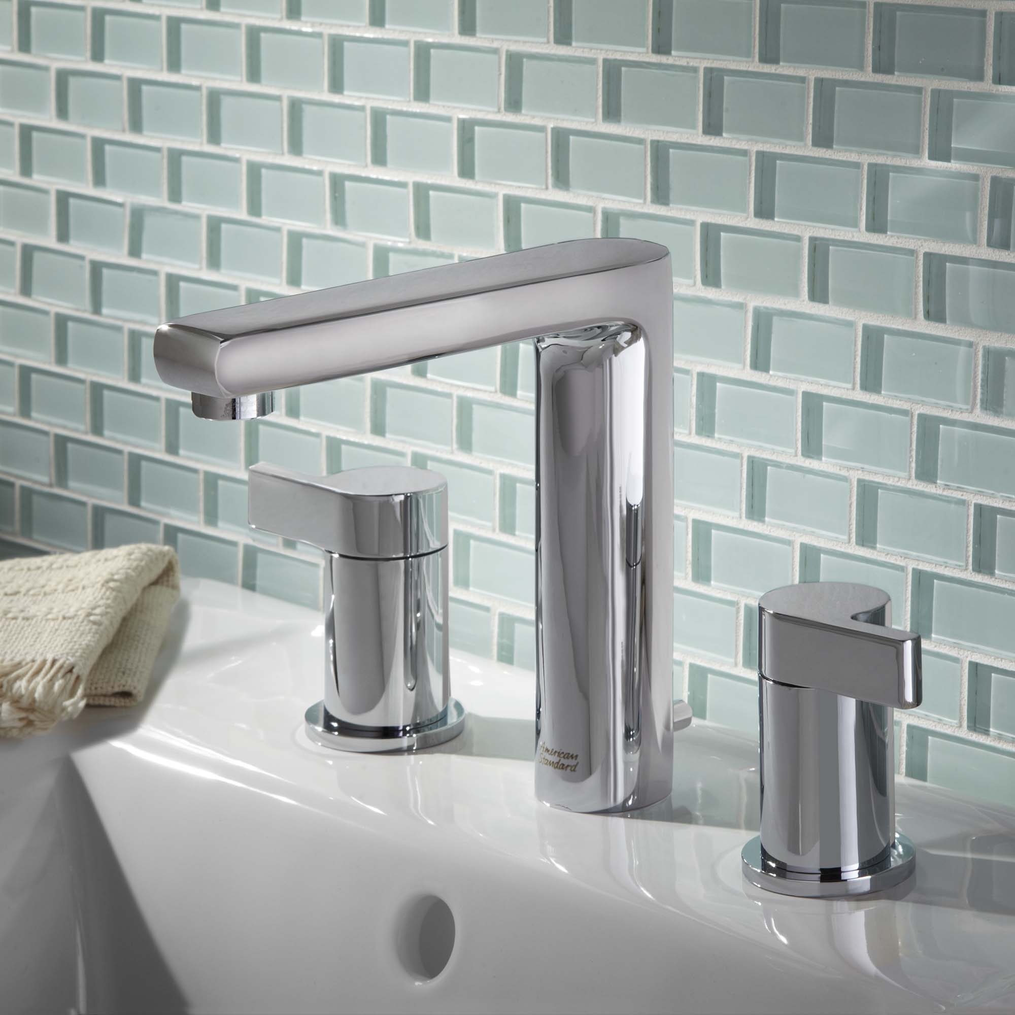 Studio 2-Handle 8 Inch Widespread High-Arc Bathroom Faucet