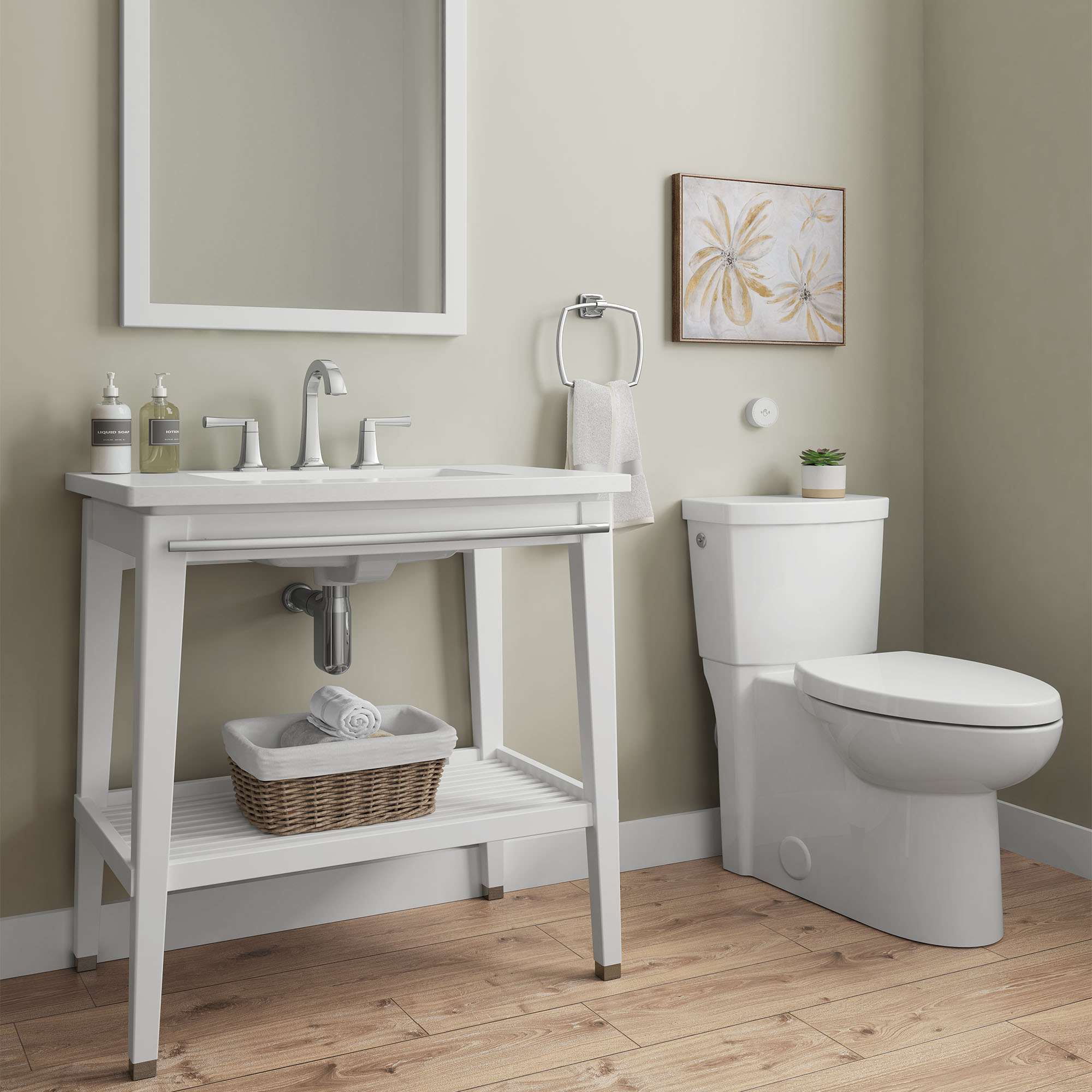 Studio Touchless Skirted Two-Piece 1.28 gpf/4.8 Lpf Chair Height Elongated Toilet with Seat