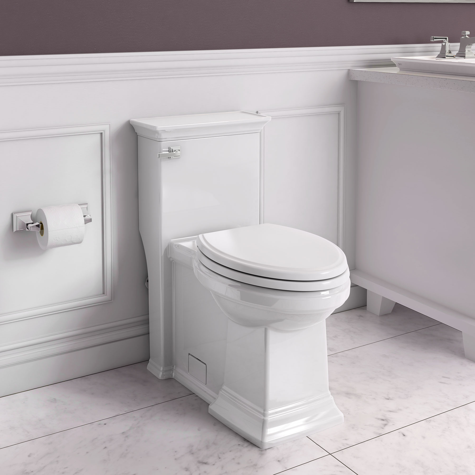 Town Square® S One-Piece 1.28 gpf/4.8 Lpf Chair Height Elongated Toilet With Seat