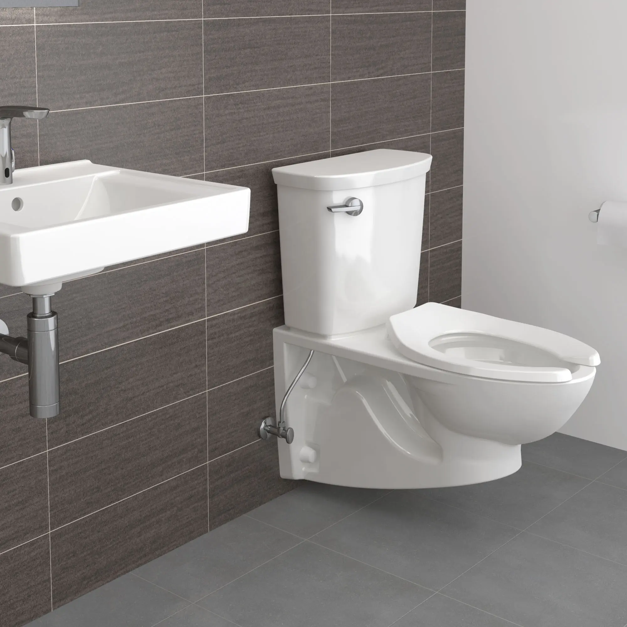 Commercial Heavy Duty Open Front Elongated Toilet Seat