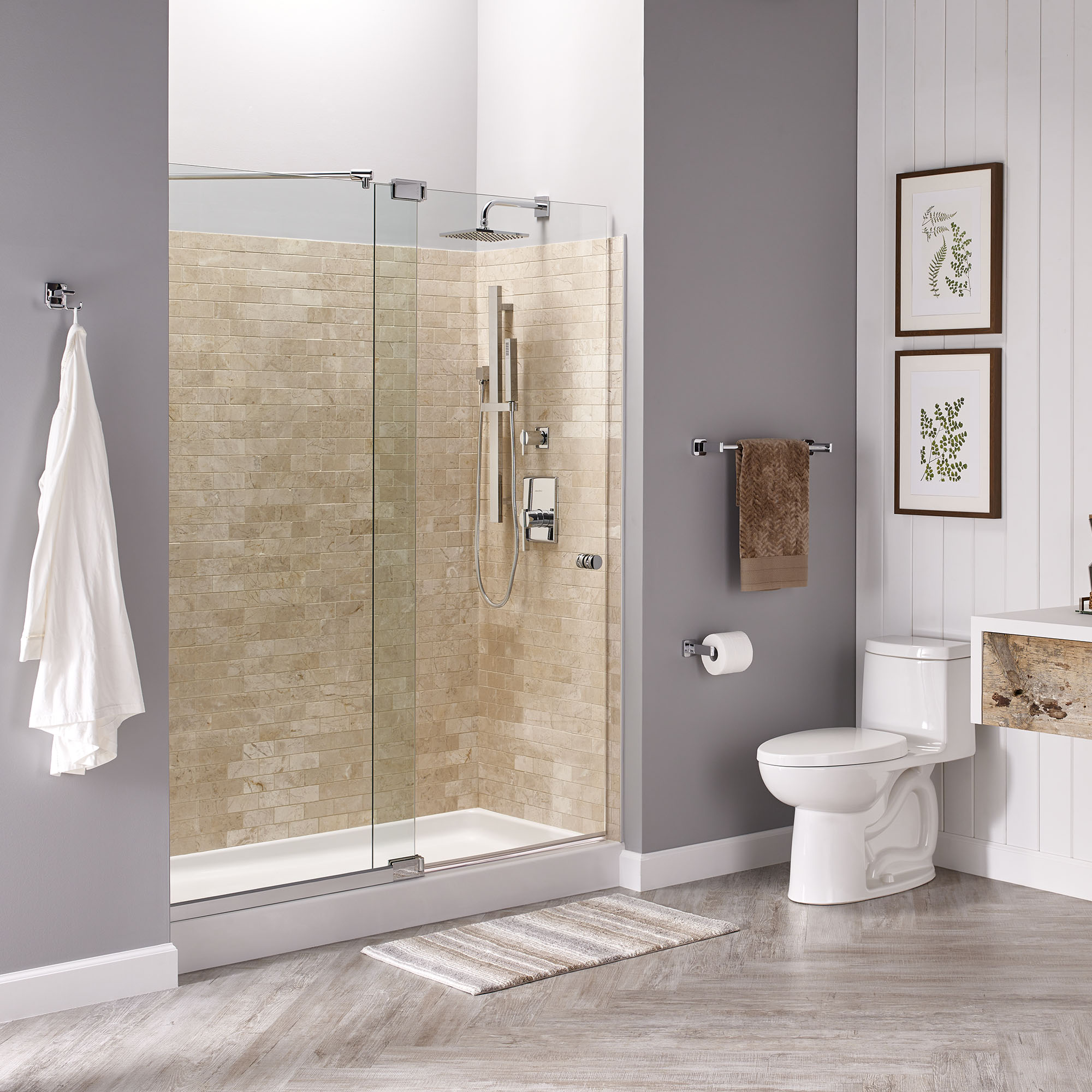 Studio 60x32 inch Single Threshold Shower base with Left-hand Outlet
