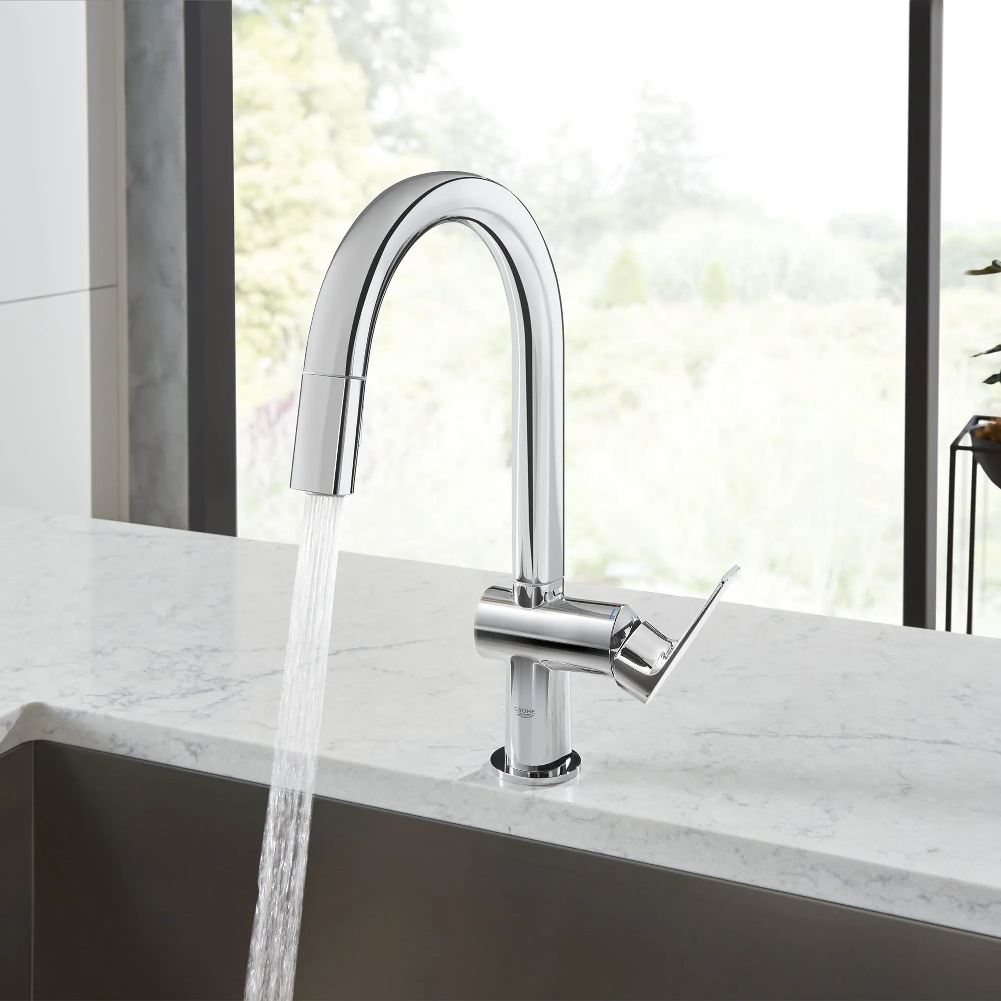 Single-Handle Pull Down Dual Spray Bar Faucet 1.75 GPM (6.6 L/min)