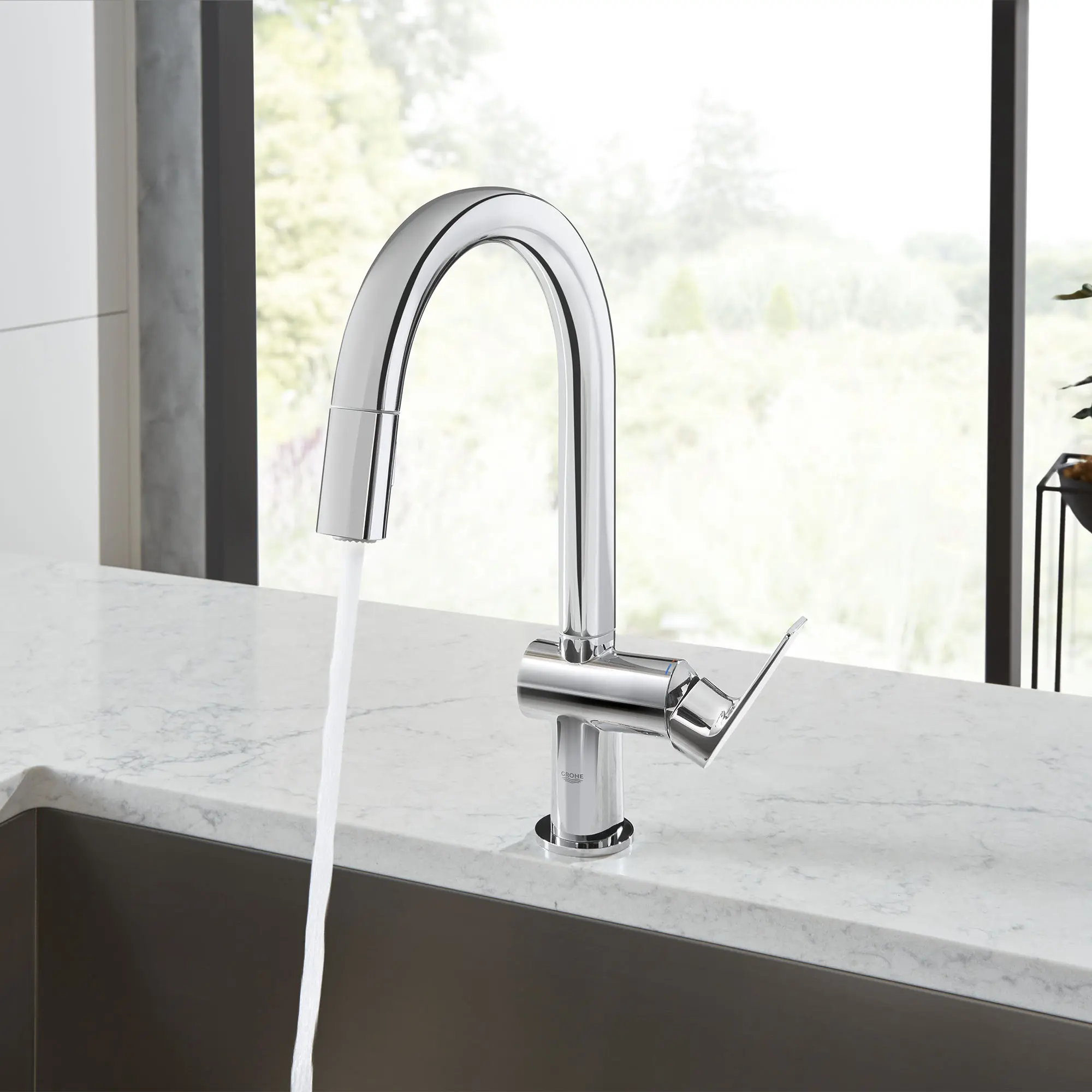 Single-Handle Pull Down Dual Spray Bar Faucet 1.75 GPM (6.6 L/min)