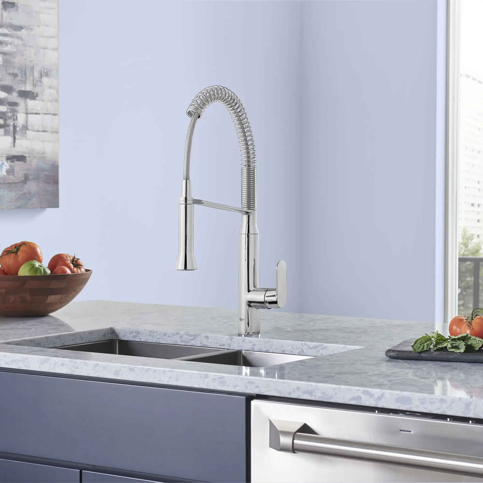 Single-Handle Semi-Pro Dual Spray Kitchen Faucet 6.6 L/min (1.75 gpm)