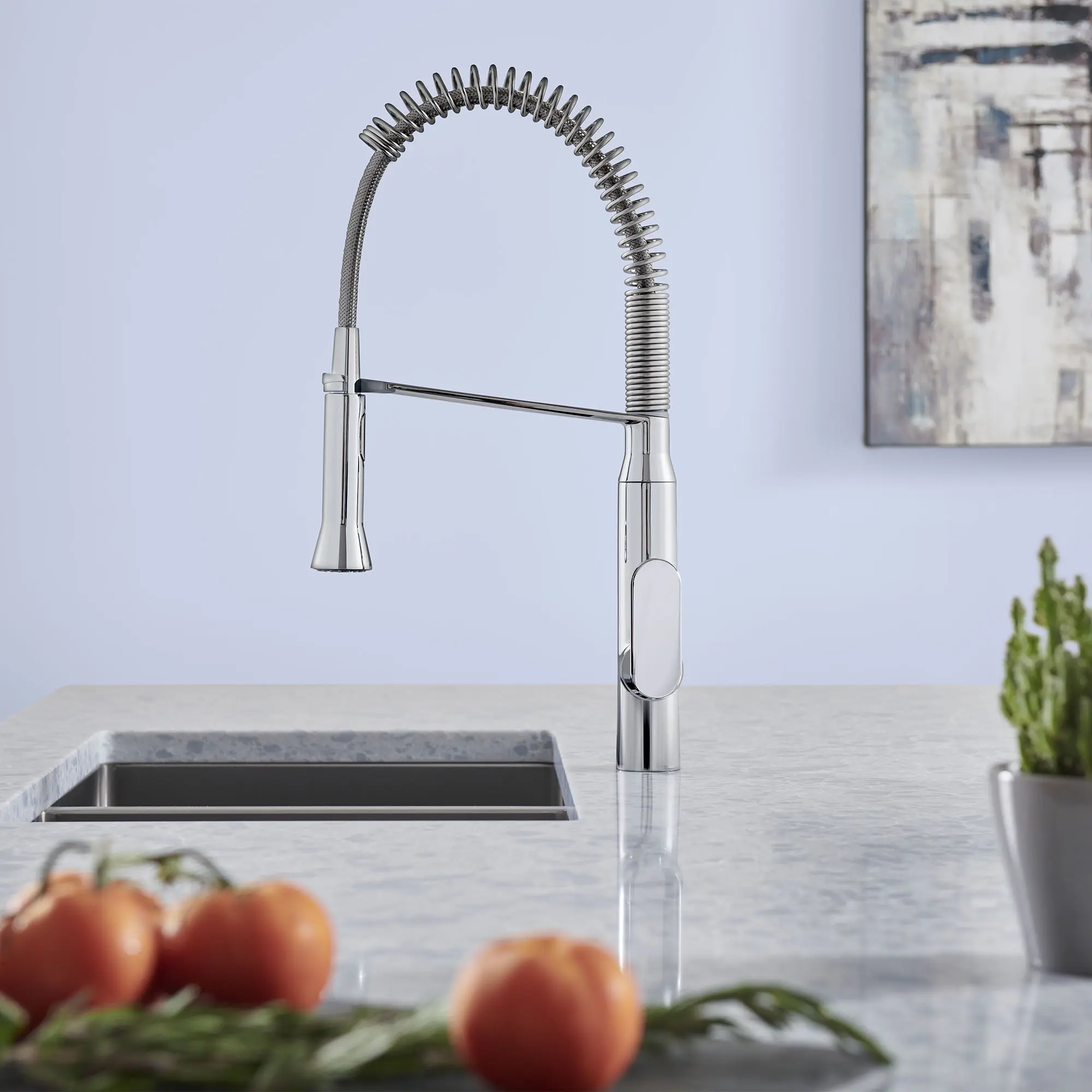 Single-Handle Semi-Pro Dual Spray Kitchen Faucet 6.6 L/min (1.75 gpm)