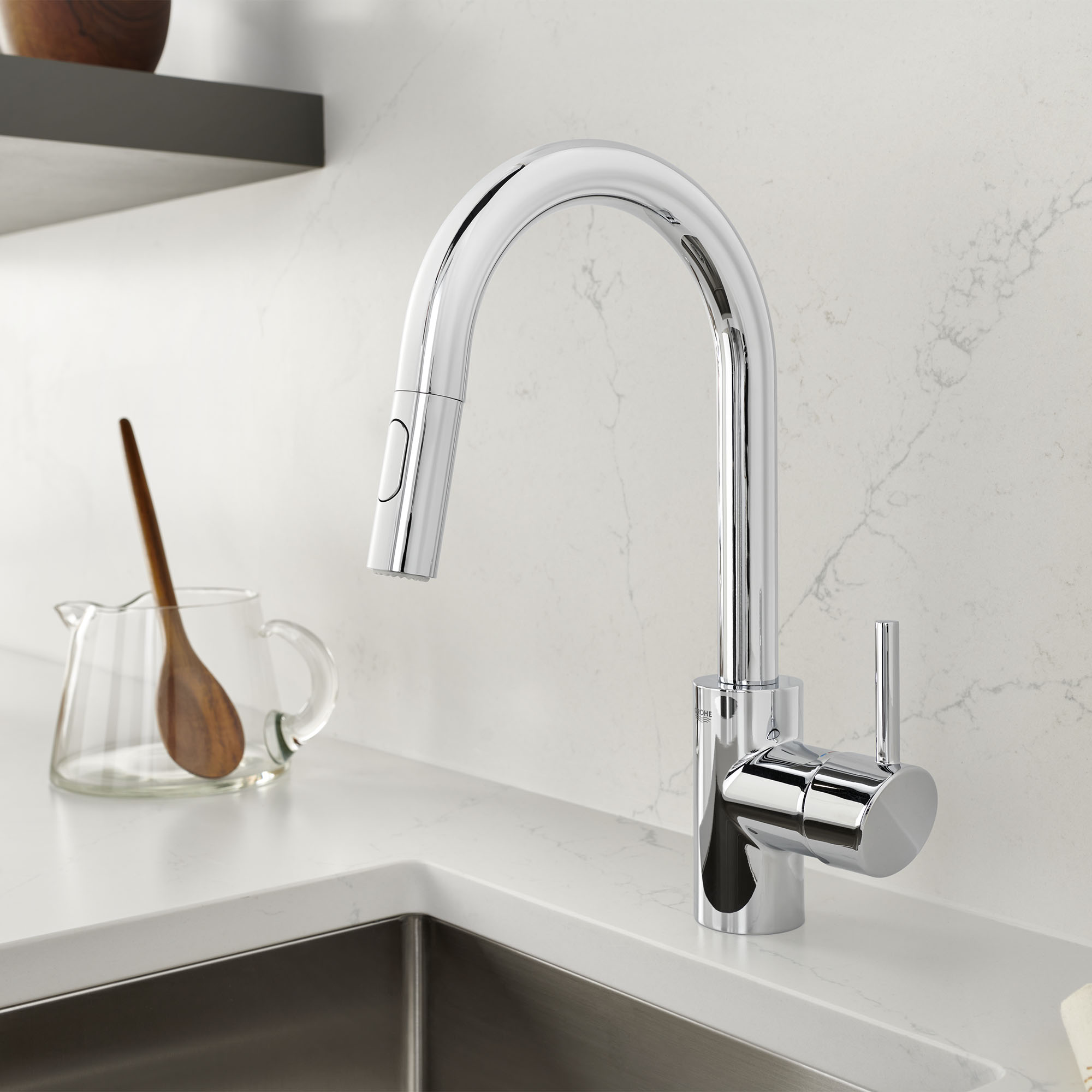 Single-Handle Pull Down Bar Faucet 6.6 L/min (1.75 gpm)