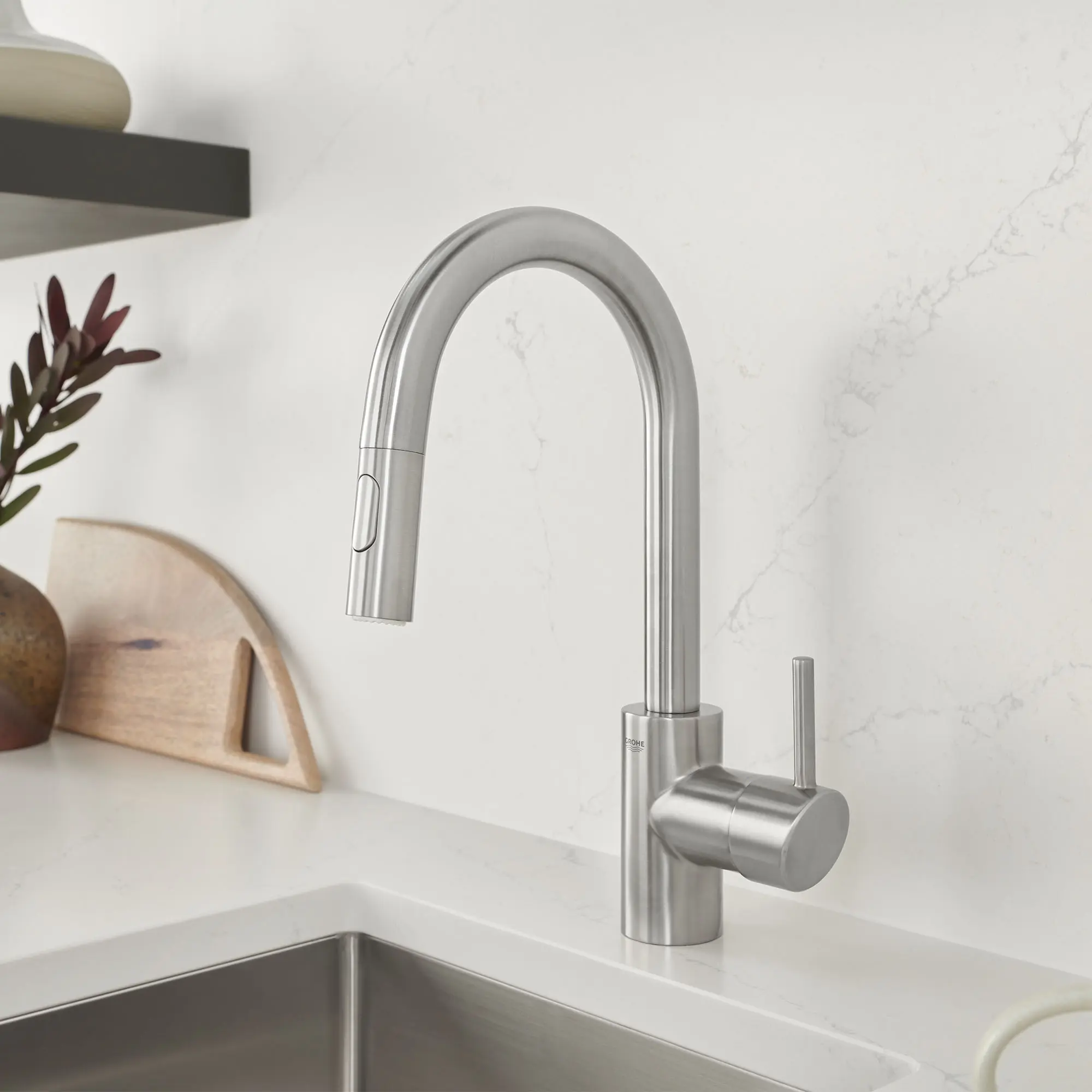 Single-Handle Pull Down Bar Faucet 6.6 L/min (1.75 gpm)