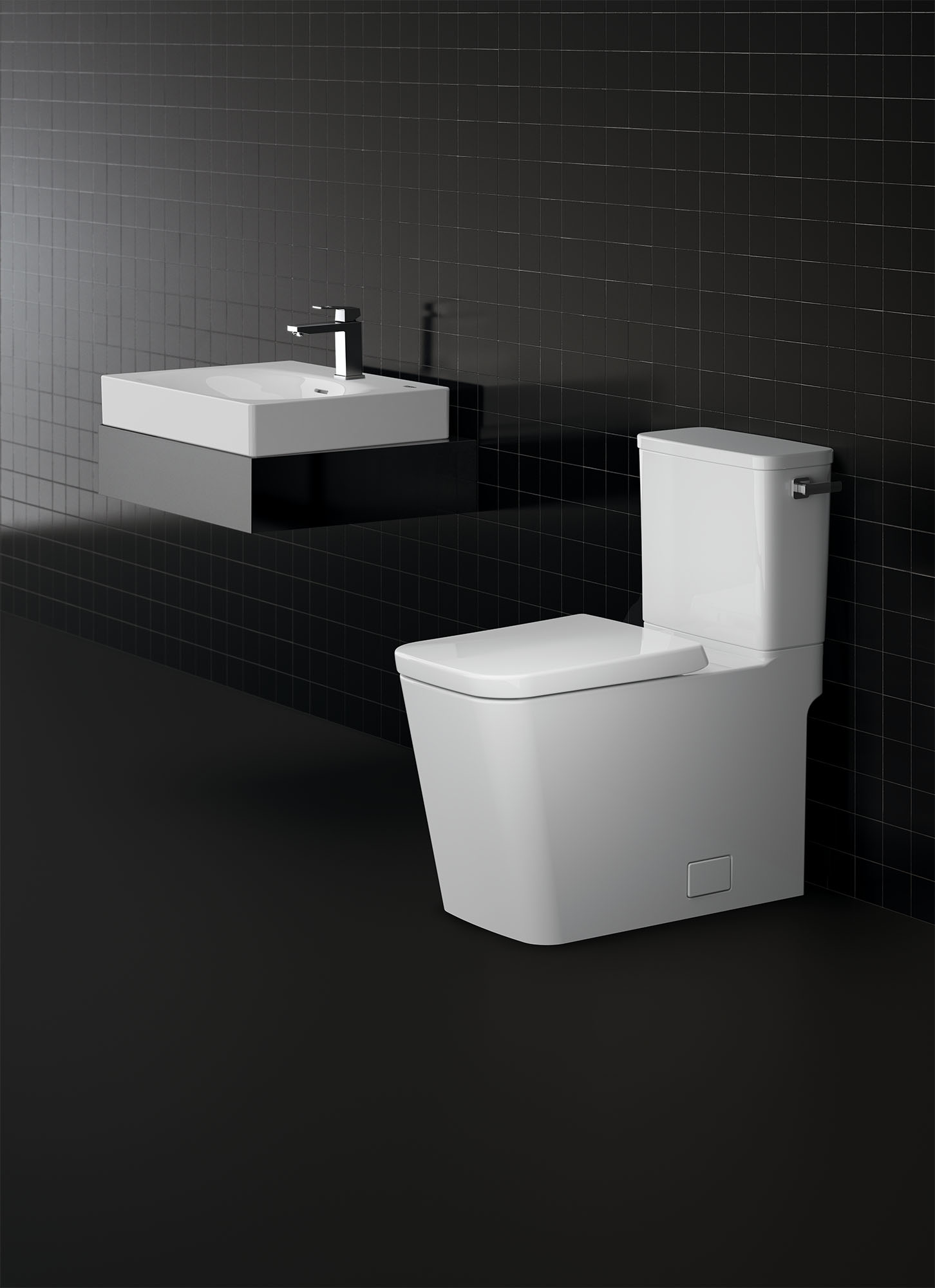 Two-piece Right Height Elongated Toilet with seat, Right-Hand Trip Lever
