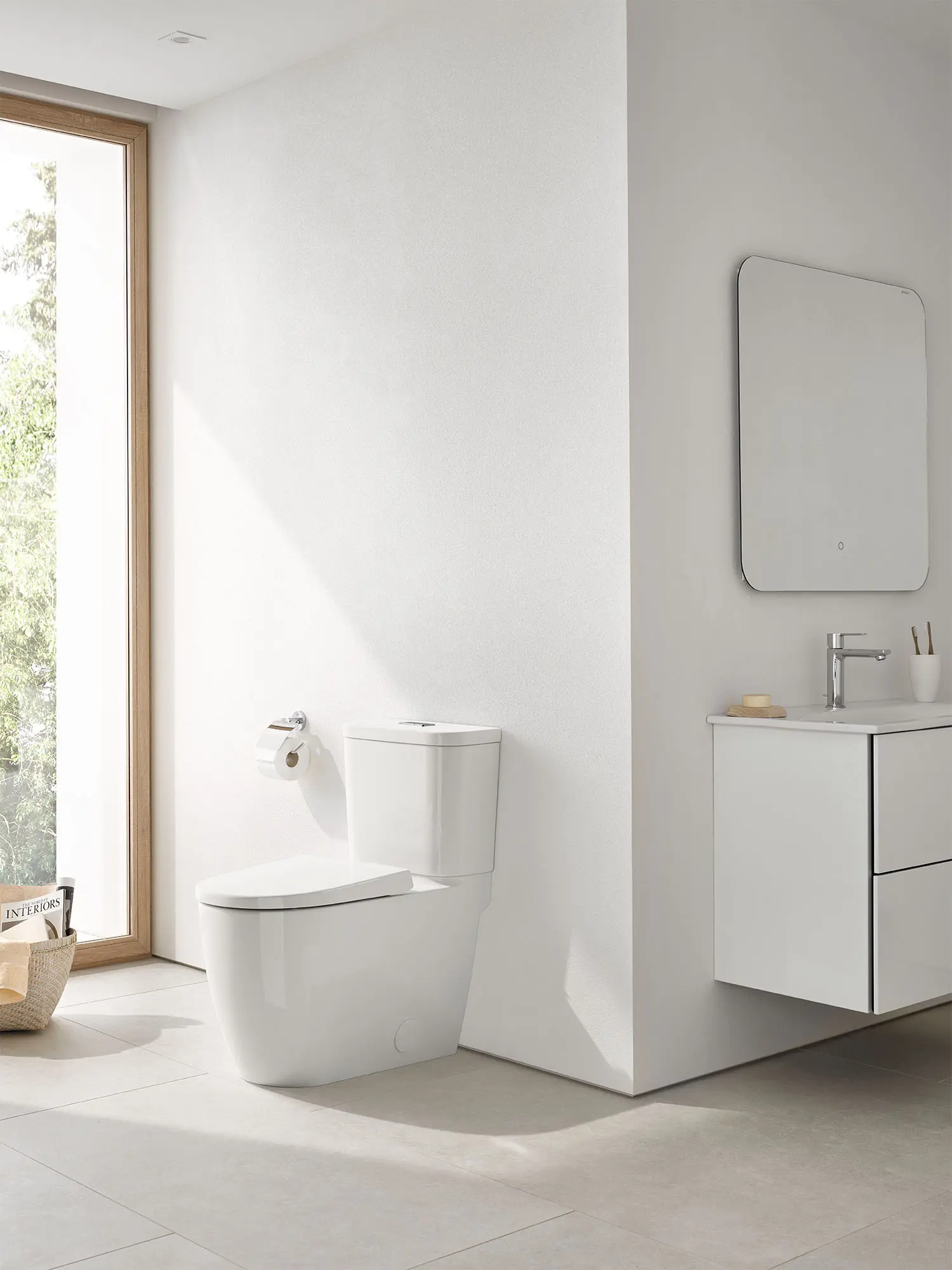 Two-piece Dual Flush Right Height Elongated Toilet with seat