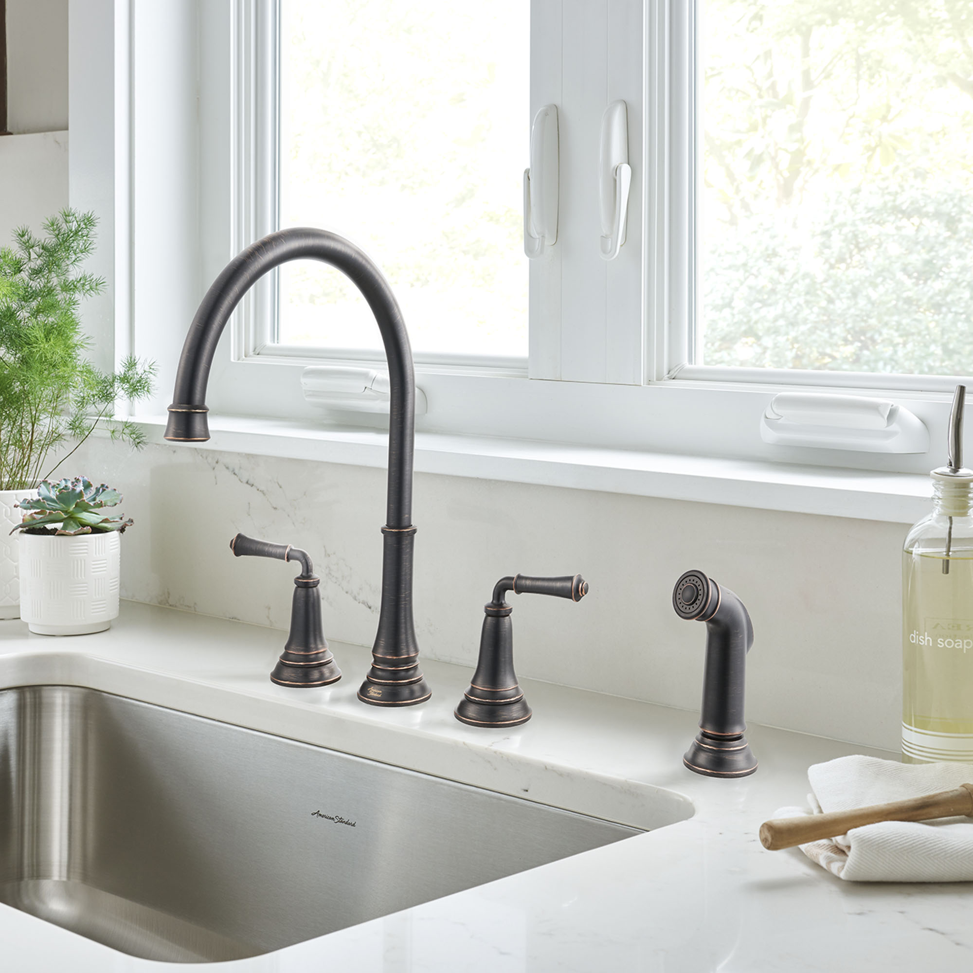 2 Handle Widespread Kitchen Faucet 1 5