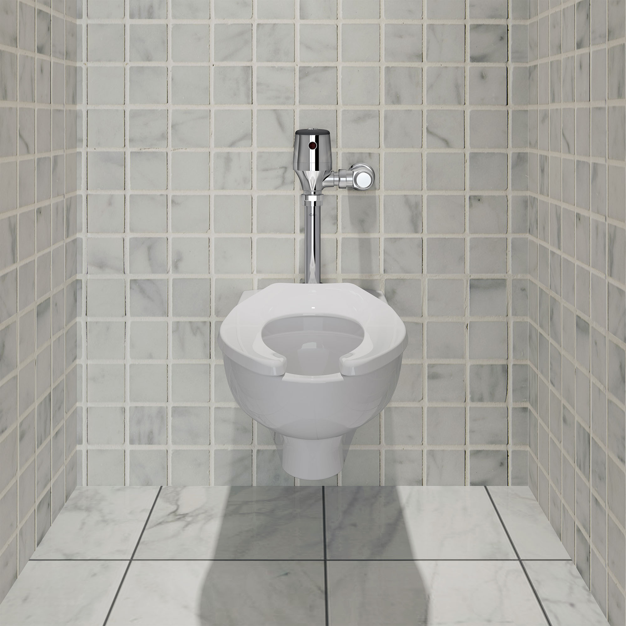 UltimaMC SelectronicMC - Robinet de chasse d'eau pour toilettes exposées, à diaphragme, modèle de base, double chasse 1,28/1,1 gpc (4,8/4,2 Lpc)