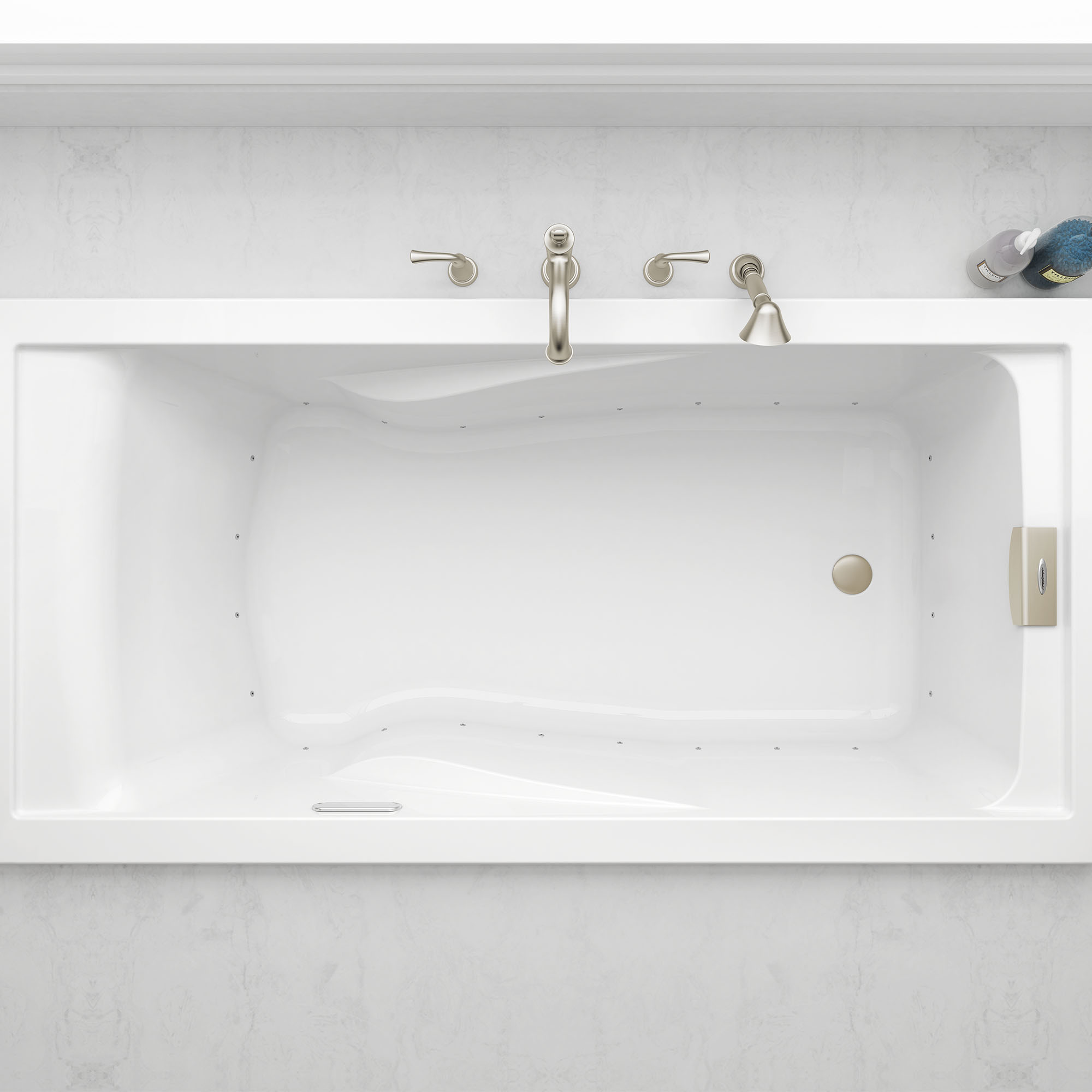 EverClean Reversible Drain 60 in. Acrylic Rectangular Drop-in 8-Jet  Whirlpool Bathtub in White