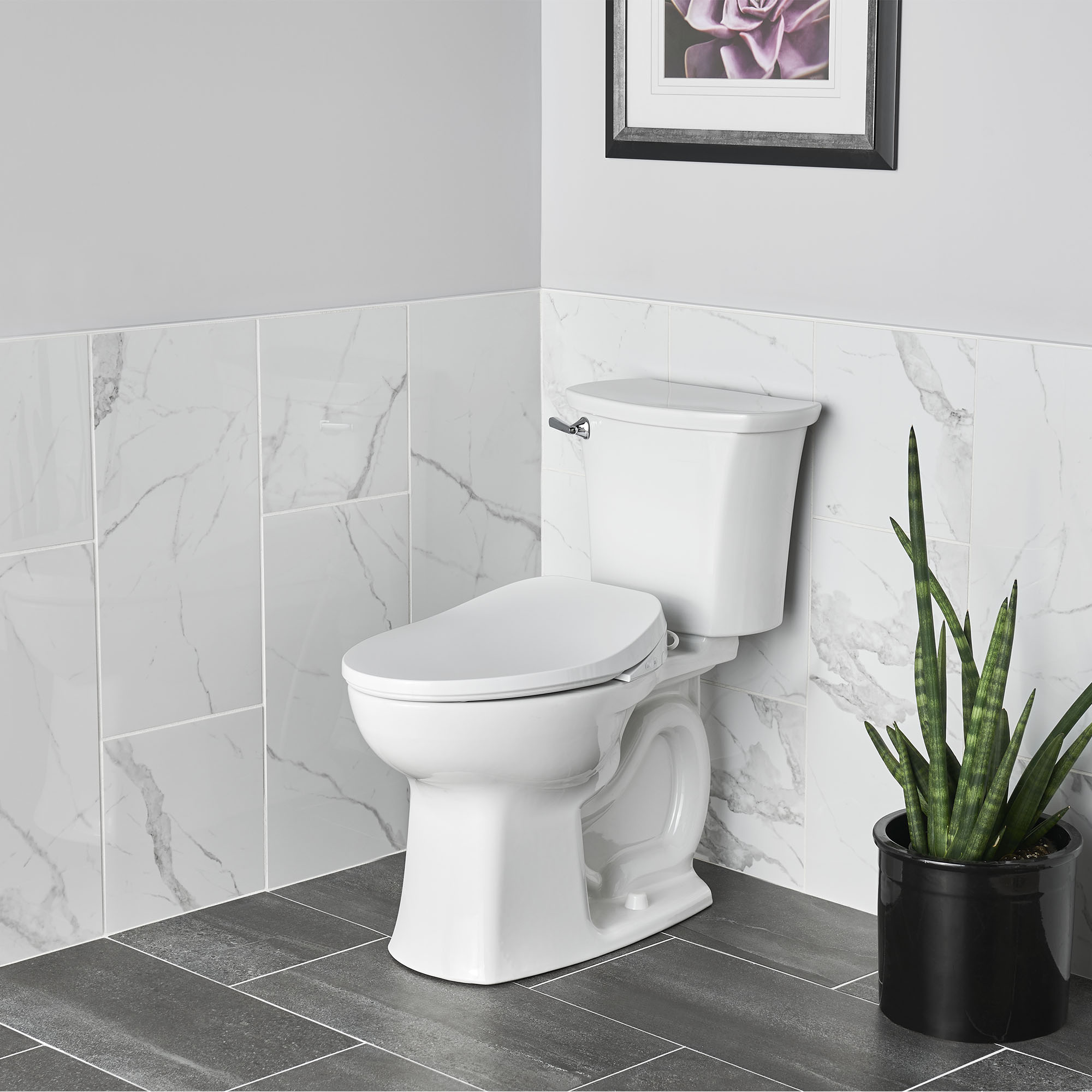 Edgemere® Two-Piece 1.28 gpf/4.8 Lpf Chair-Height Elongated Toilet Less Seat