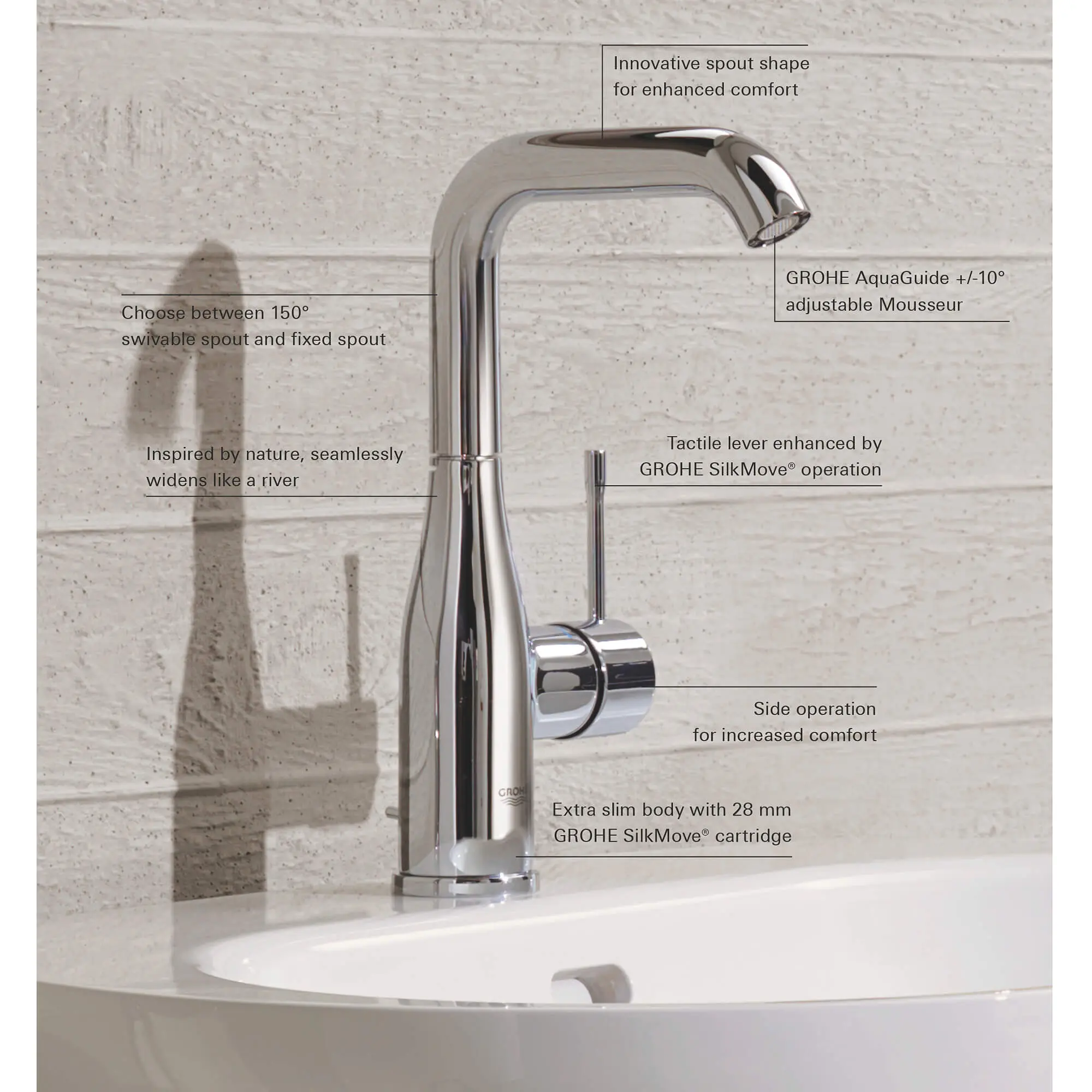 Side-Handle Centerset Bathroom Faucet L-Size