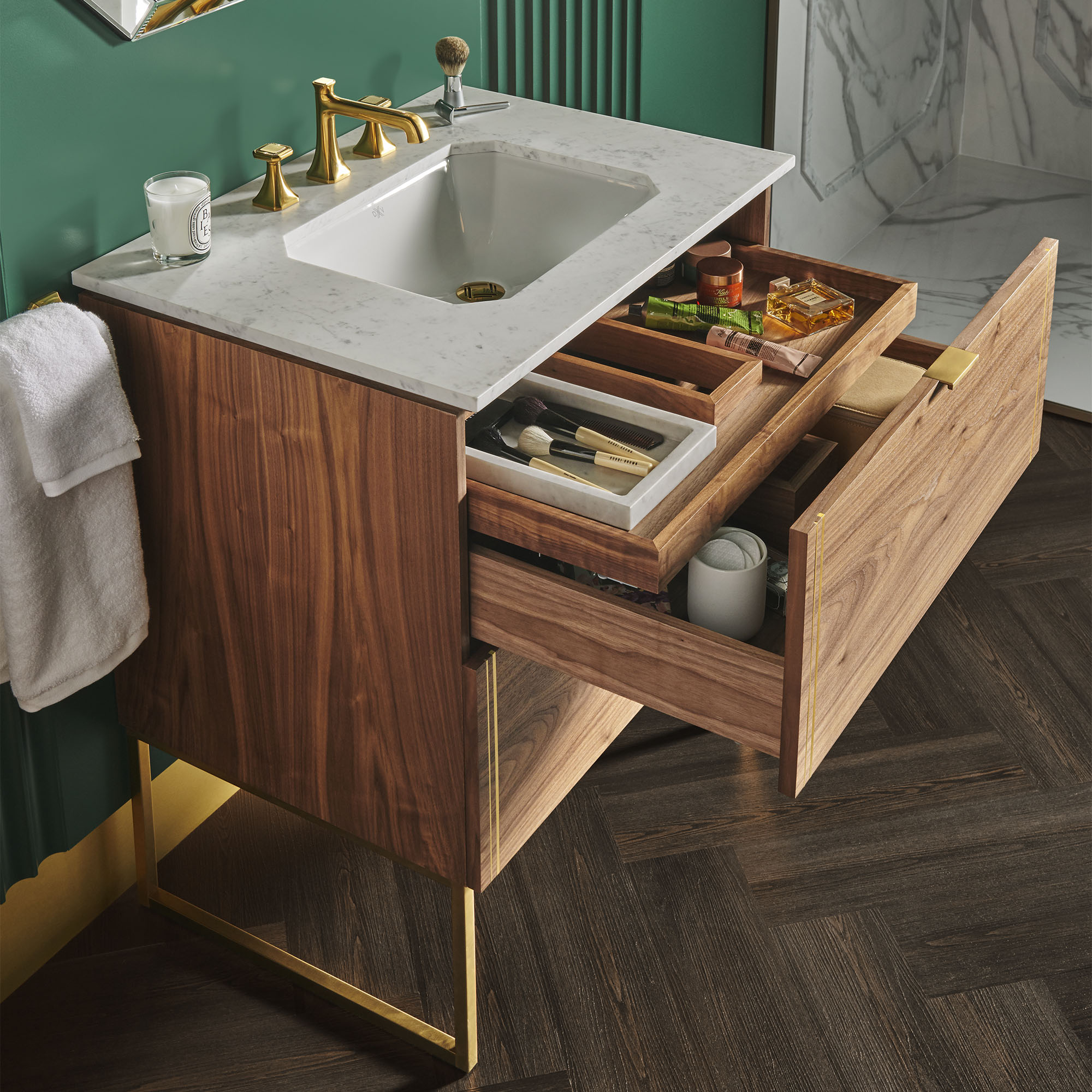 Belshire® 30 in. Single Vanity Only with Hidden Interior Drawer