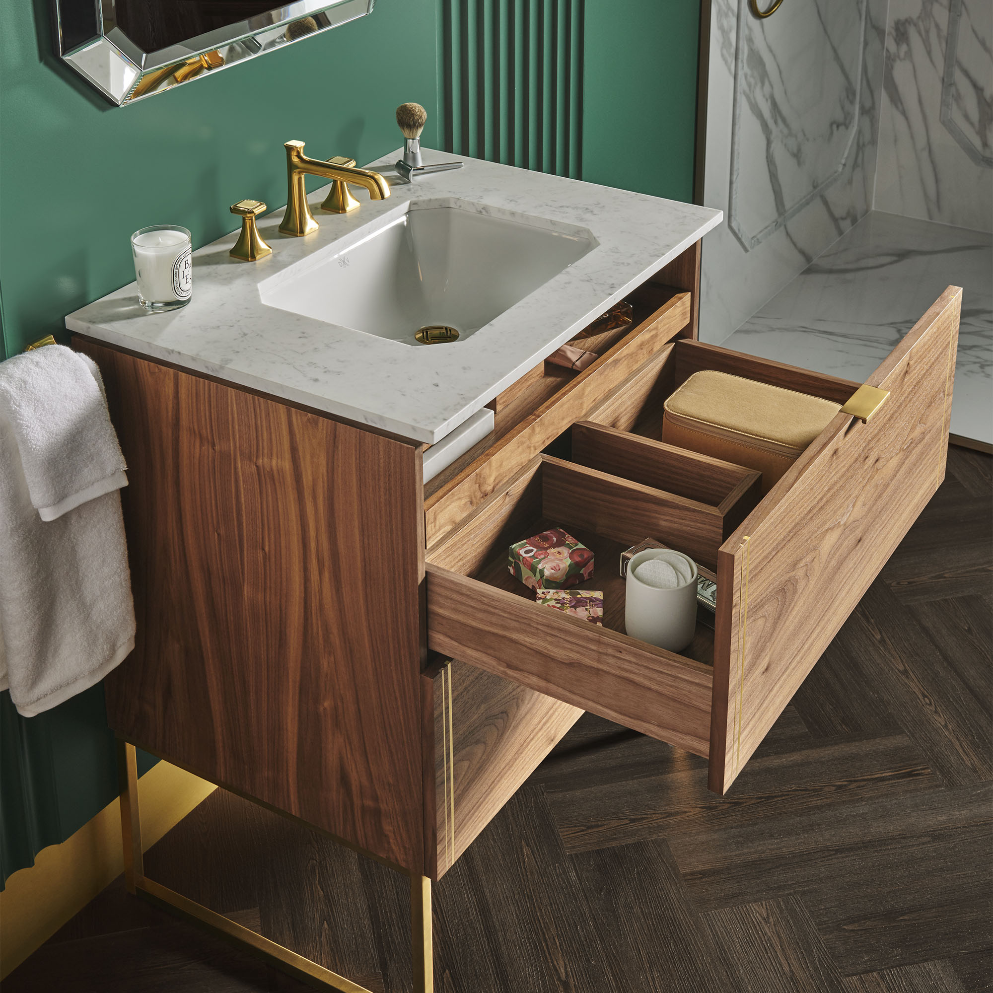 Belshire® 30 in. Single Vanity Only with Hidden Interior Drawer