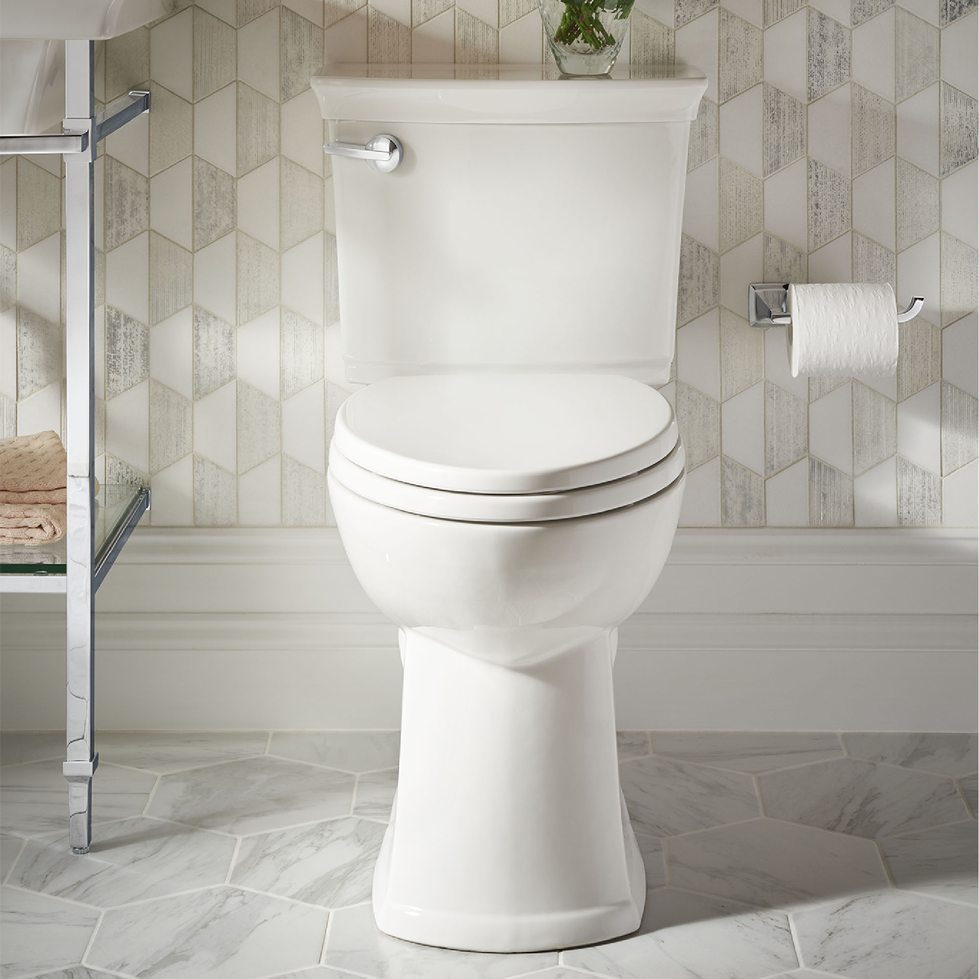 Wyatt® Two-Piece Chair Height Elongated Toilet with Seat