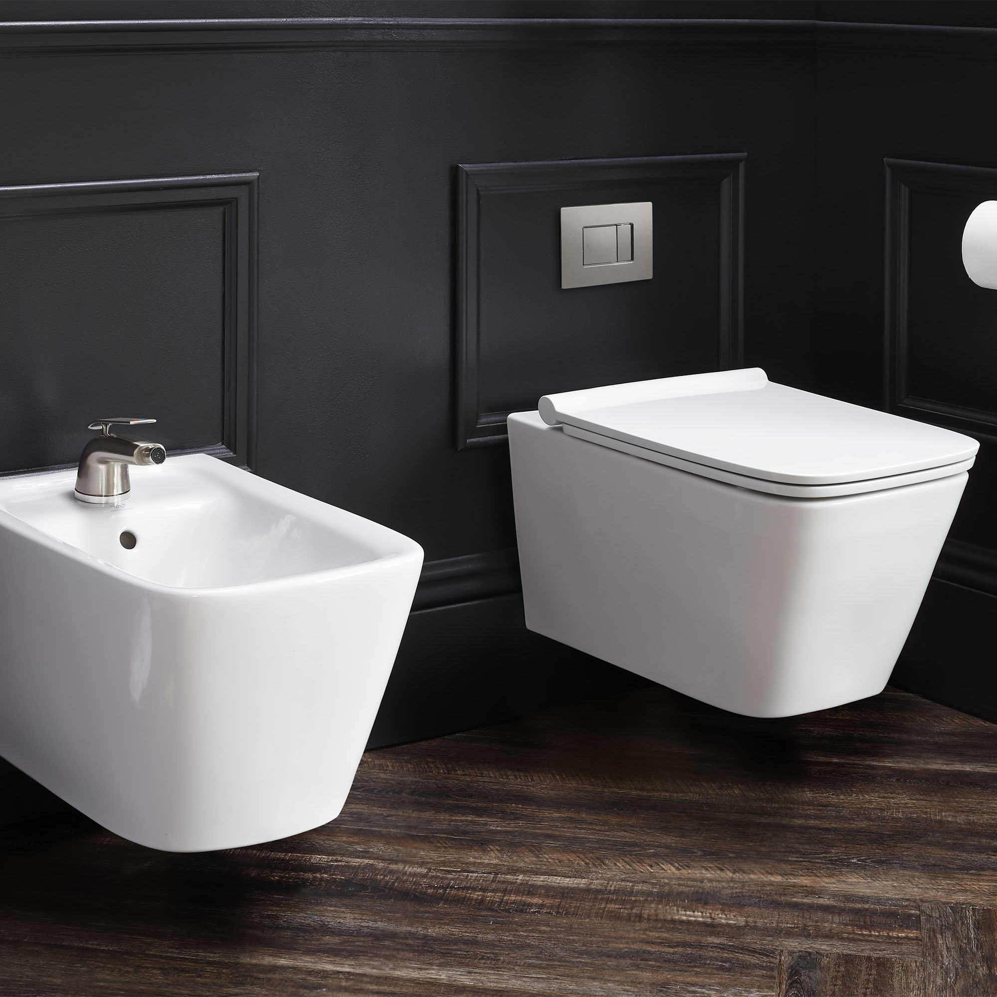 Toilette DXV Modulus murale à chasse double avec siège