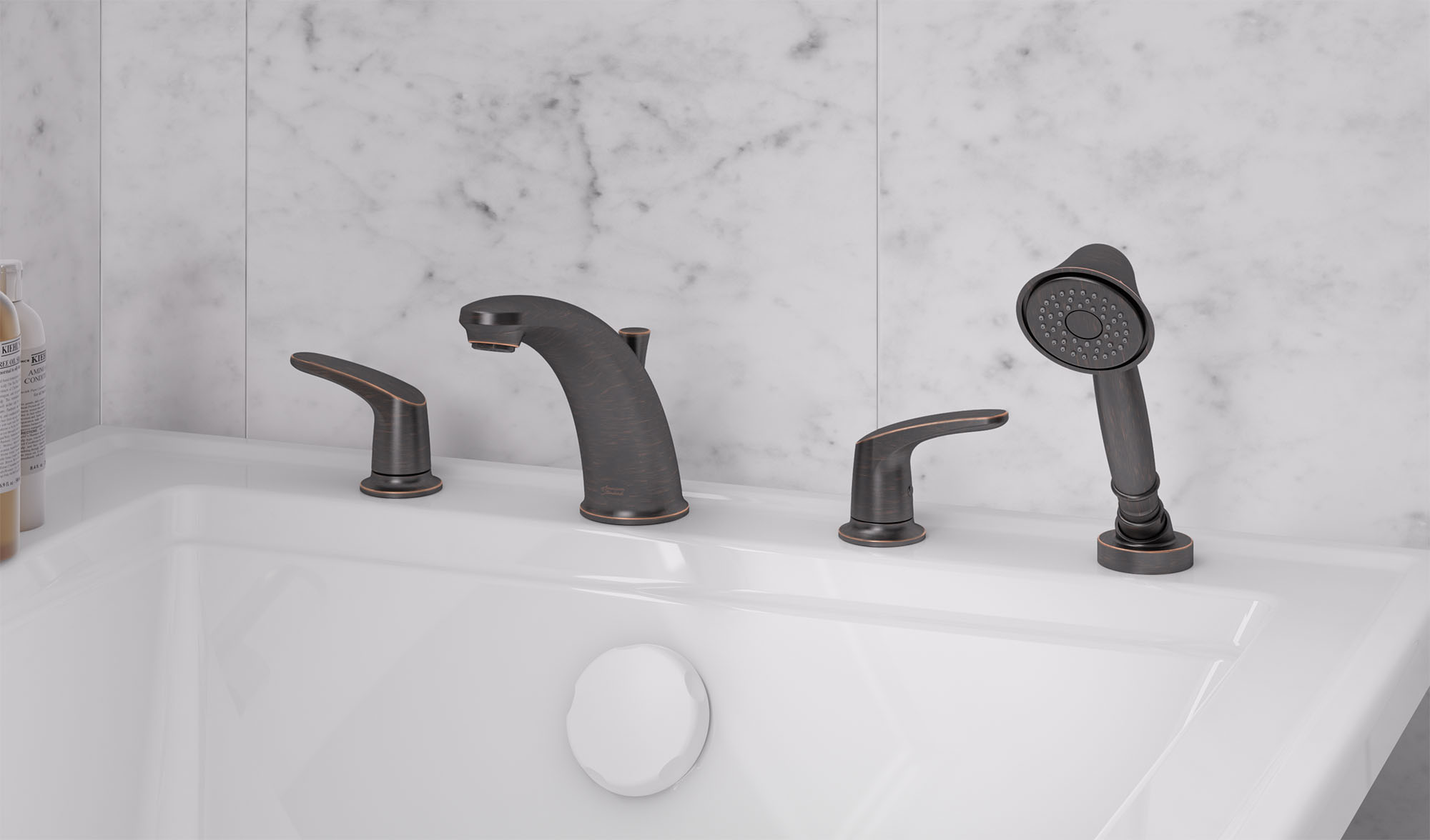 Colony™ PRO Bathtub Faucet Trim With Lever Handles and Personal Shower for Flash™ Rough-In Valve