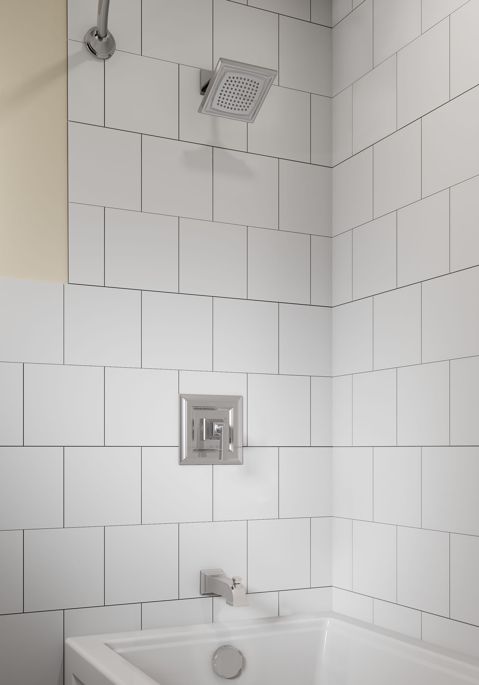 Town Square® S - Ensemble de robinetterie pour baignoire/douche 1,75 gpm/6,8 L/min incluant une pomme de douche à économie d'eau, une cartouche à pression équilibrée en double céramique et une poignée à levier