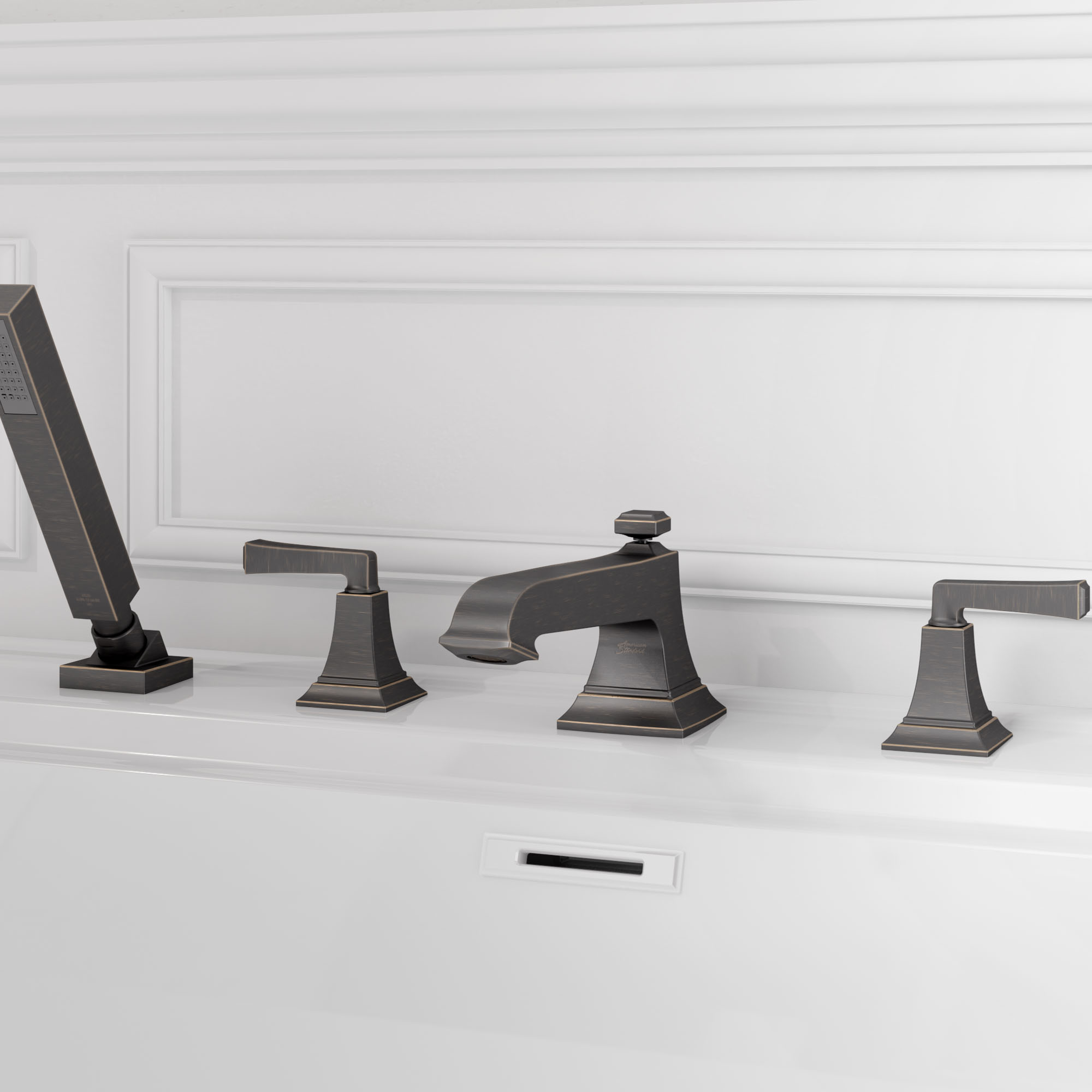 Town Square™ S Bathub Faucet With Lever Handles and Personal Shower for Flash™ Rough-in Valve