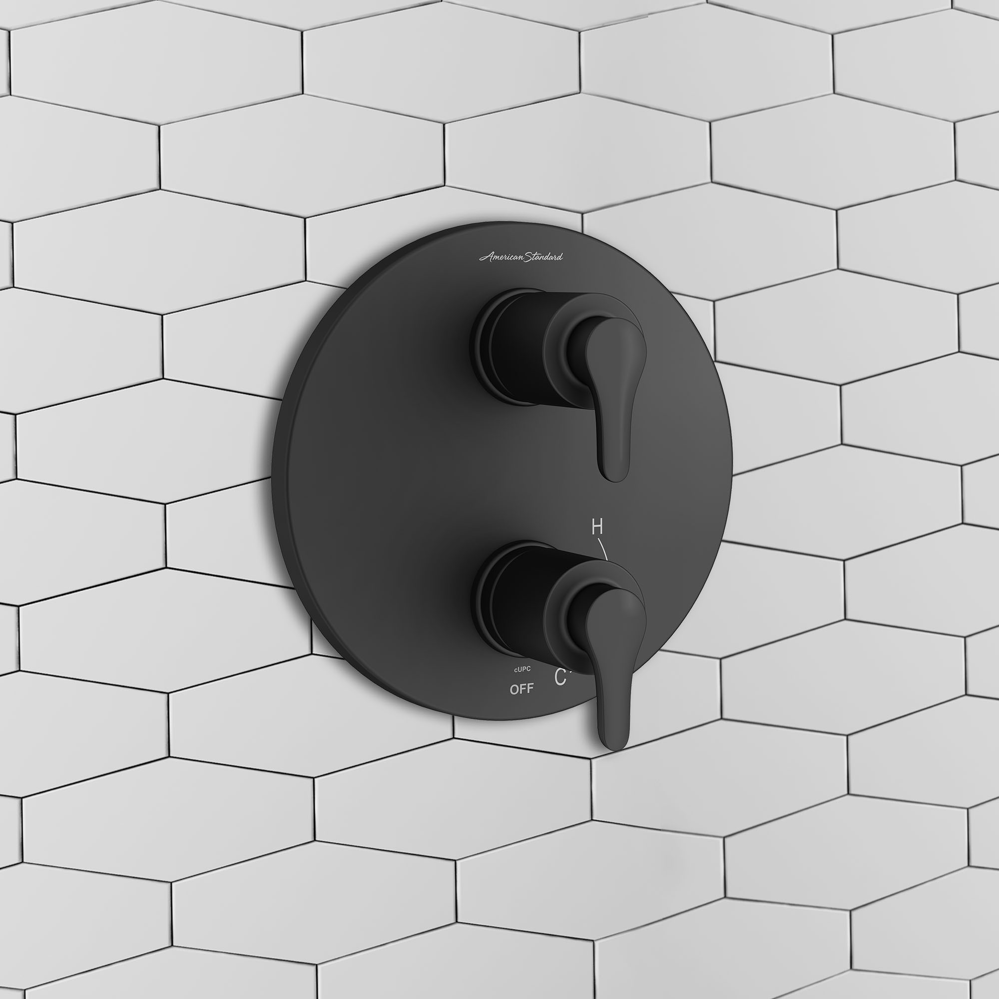 StudioMD S - garniture d'inverseur de douche intégrée à 2 poignées seulement