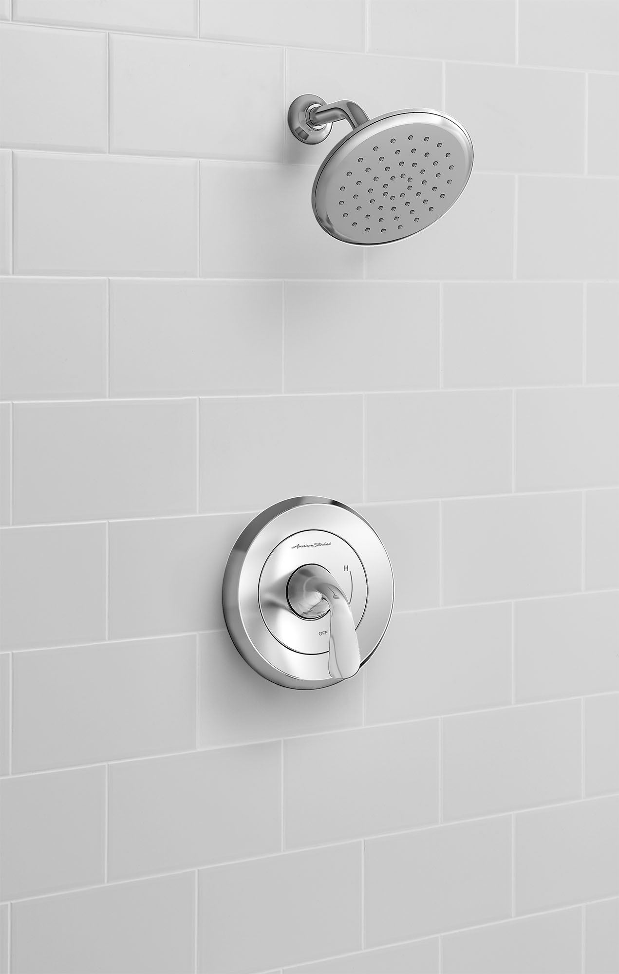 FluentMC - Ensemble de robinetterie pour douche 1,8 gpm/6,8 L/min incluant une pomme de douche à économie d'eau, une cartouche à pression équilibrée en double céramique et une poignée à levier
