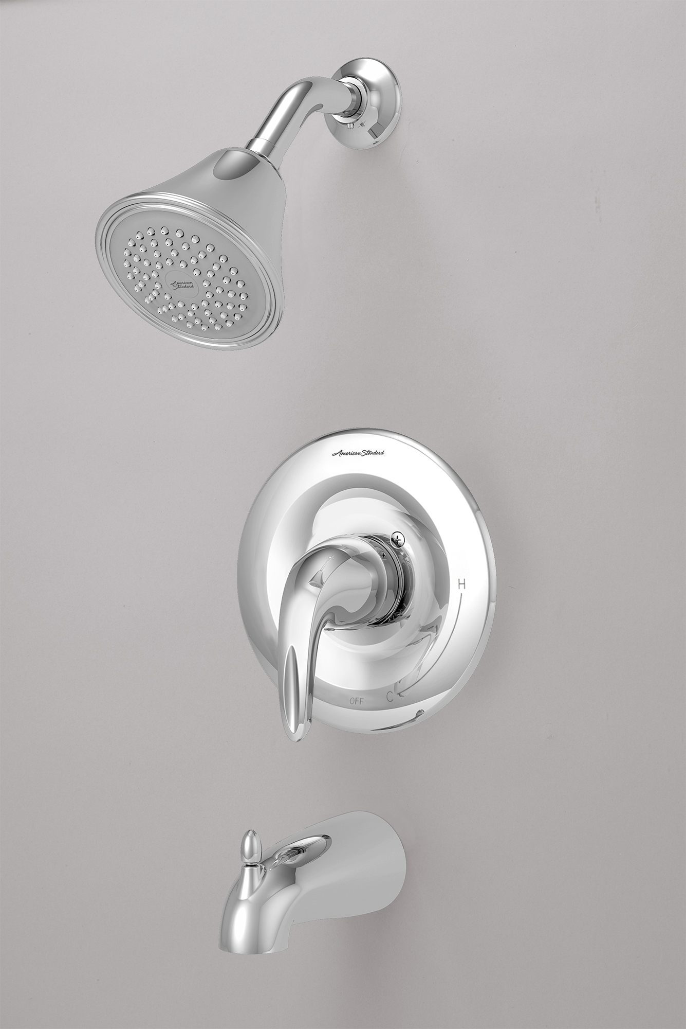 Reliant 3MC - Ensemble de robinetterie pour baignoire/douche 2,5 gpm/9,5 L/min incluant une pomme de douche, une cartouche à pression équilibrée en double céramique et une poignée à levier