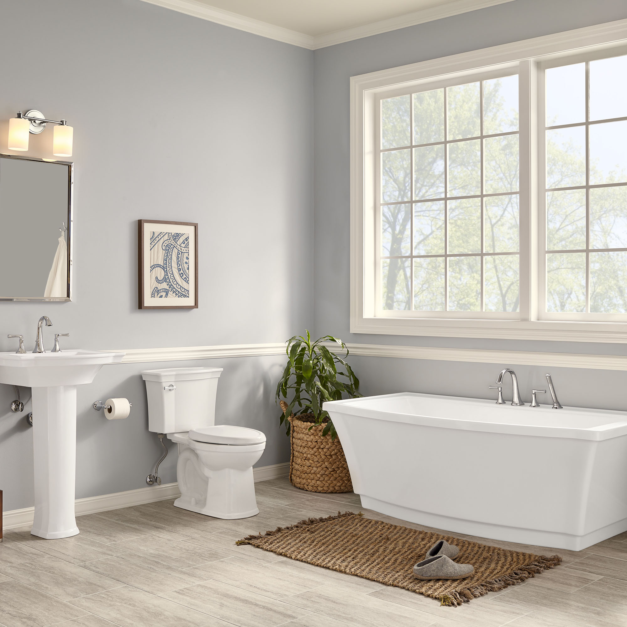 Estate™ 8-Inch Widespread Pedestal Sink Top and Leg Combination