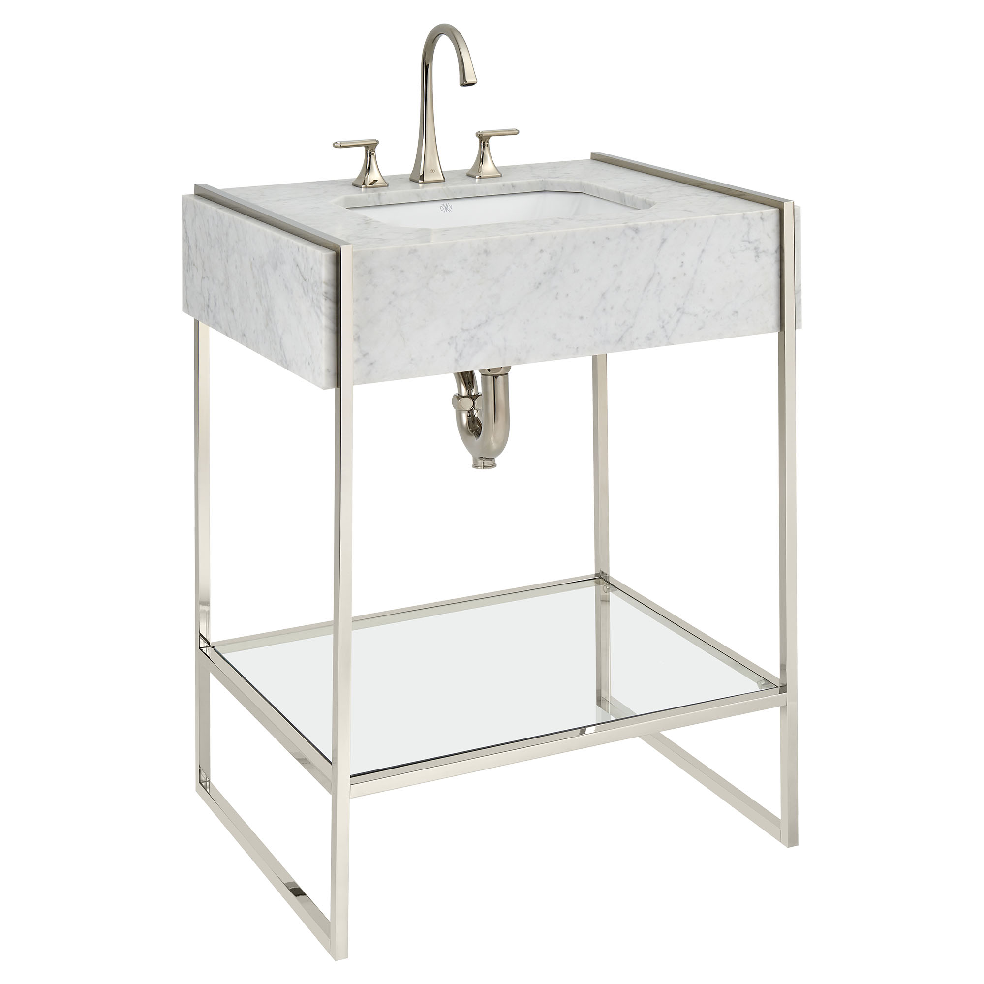 Belshire® 30 in. Console Legs with Glass Shelf