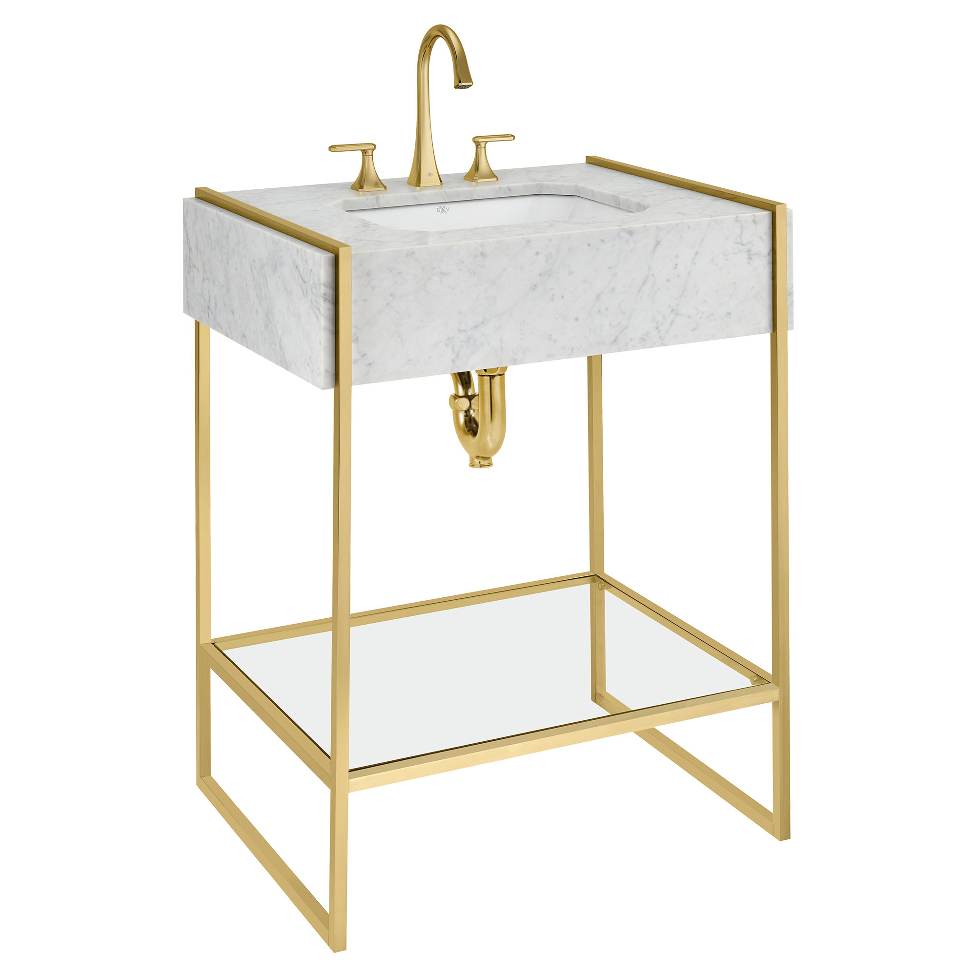 Belshire® 30 in. Console Legs with Glass Shelf