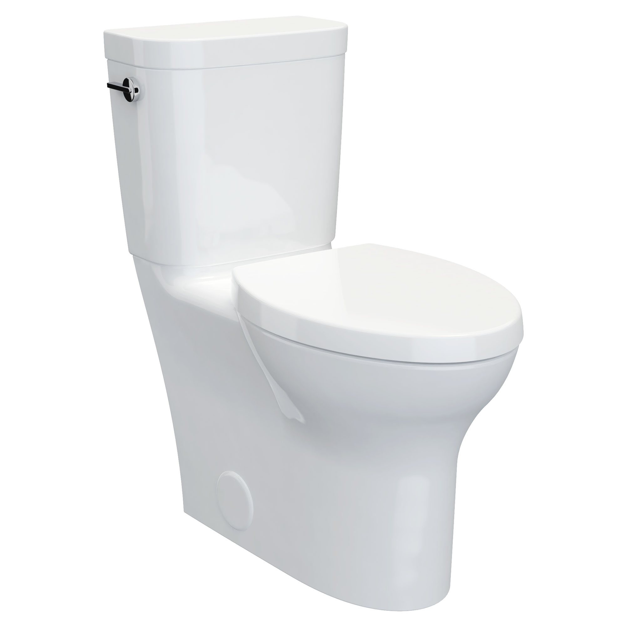 Toilette Equility, 2 pièces à cuvette allongée à hauteur de chaise avec siège