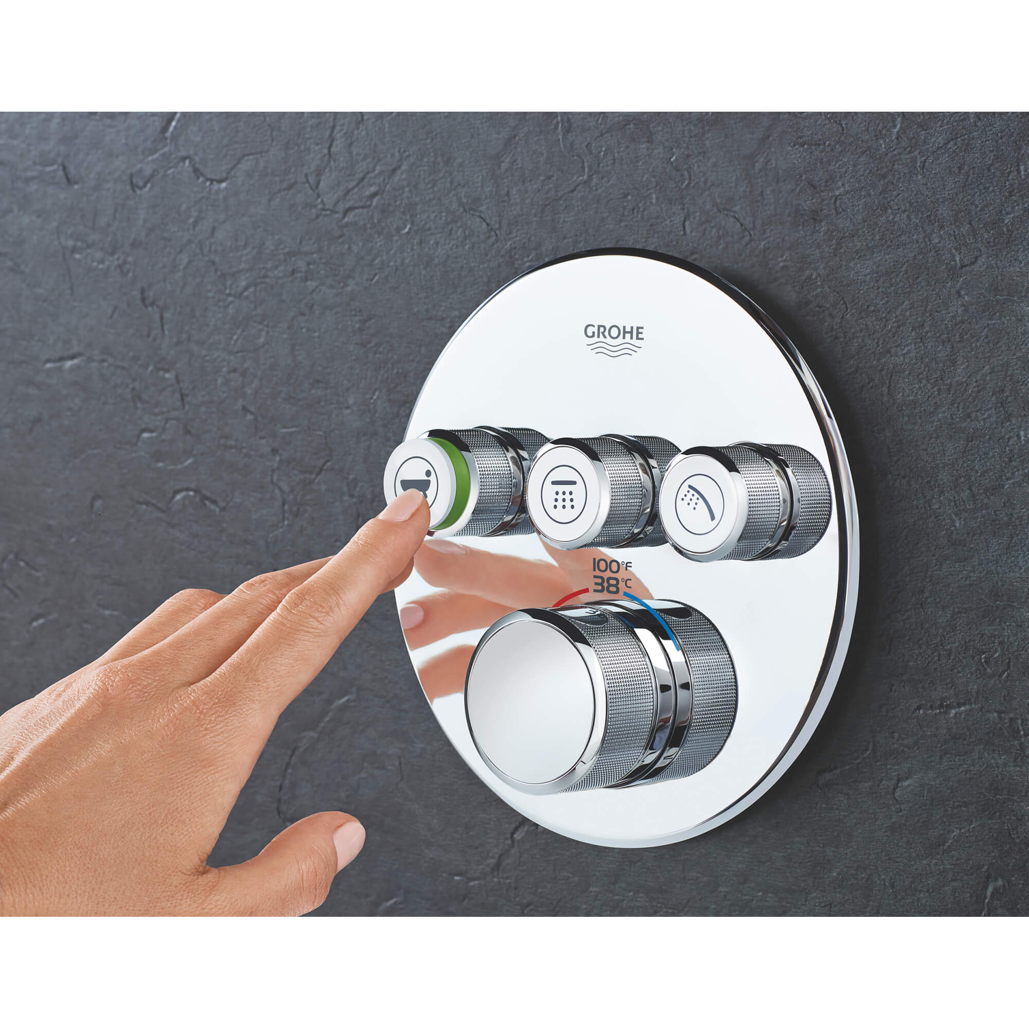 GrohTherm SmartControl Garniture de valve thermostatique à fonction triple avec module de commande