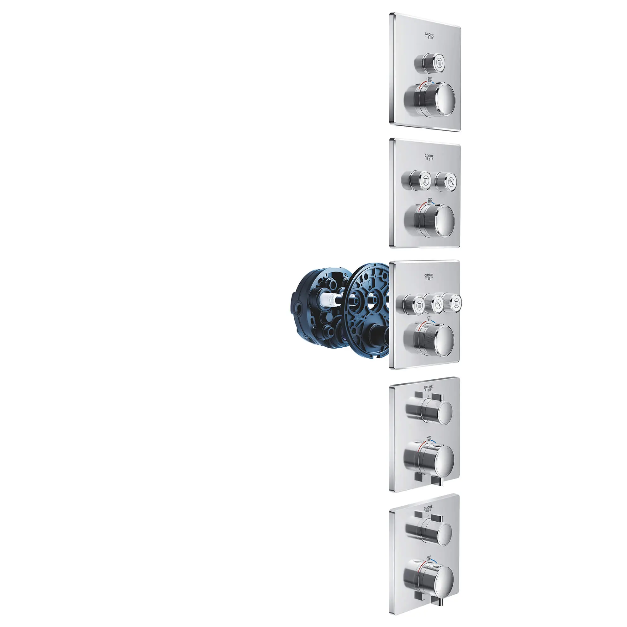 Dual Function 2-Handle Thermostatic Valve Trim