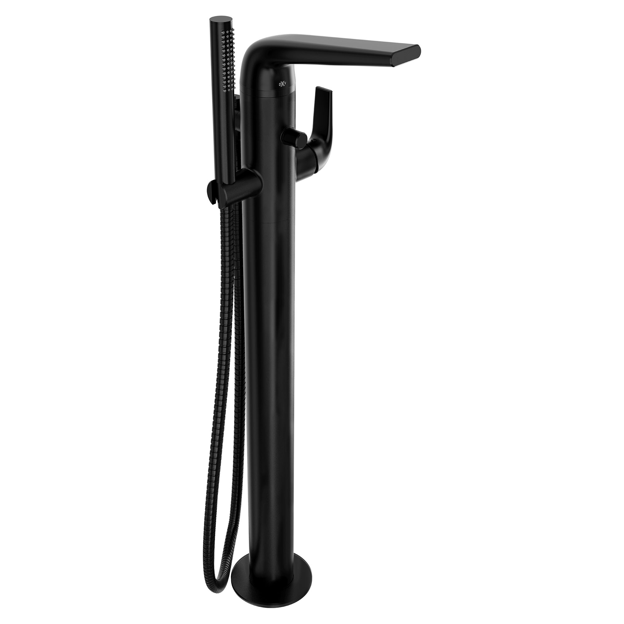 DXV Modulus® Single Handle Floor Mount Bathtub Filler with Hand Shower and Lever Handle